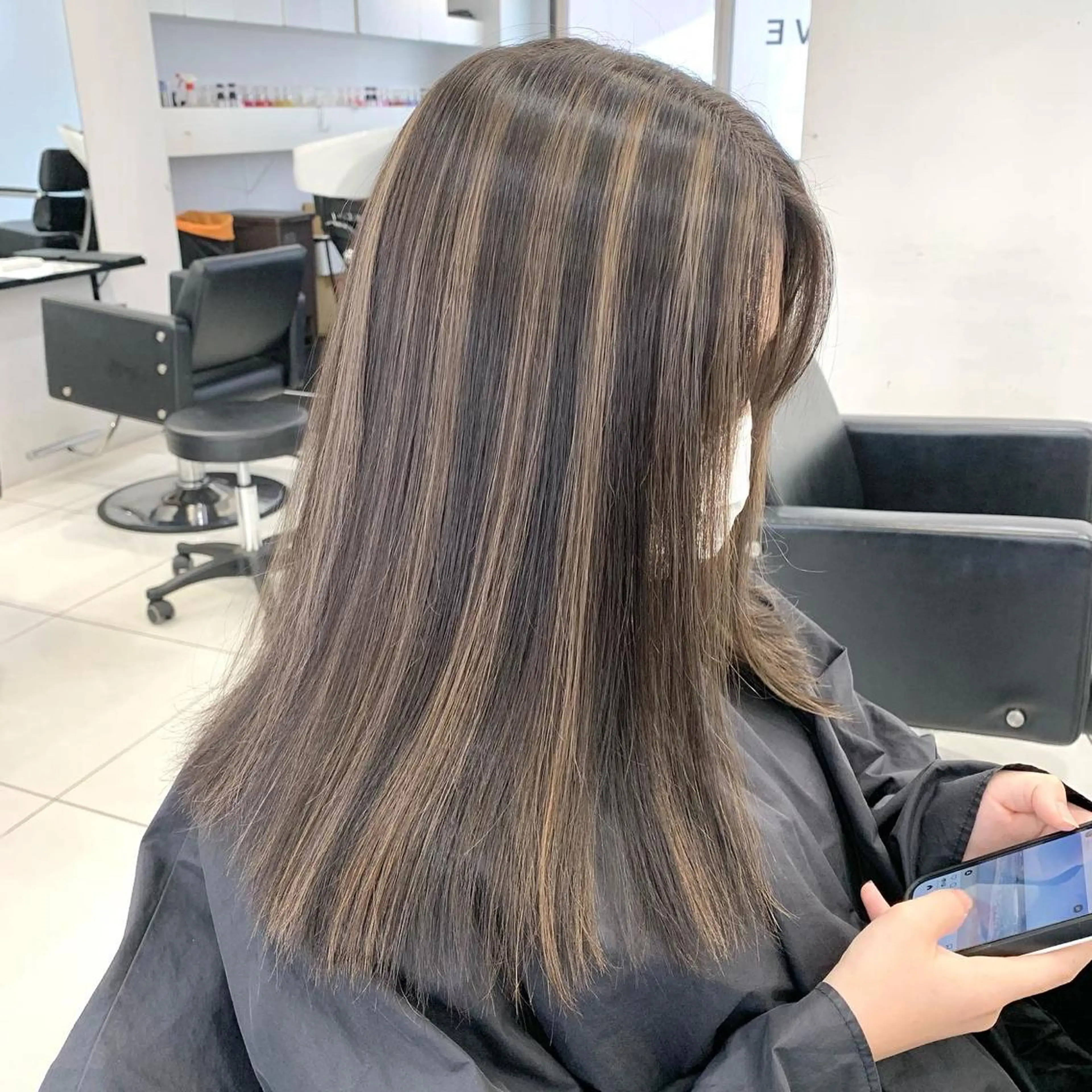 セミロング ハイライト 韓国風/髪質改善/ Kiyoraのヘアスタイル