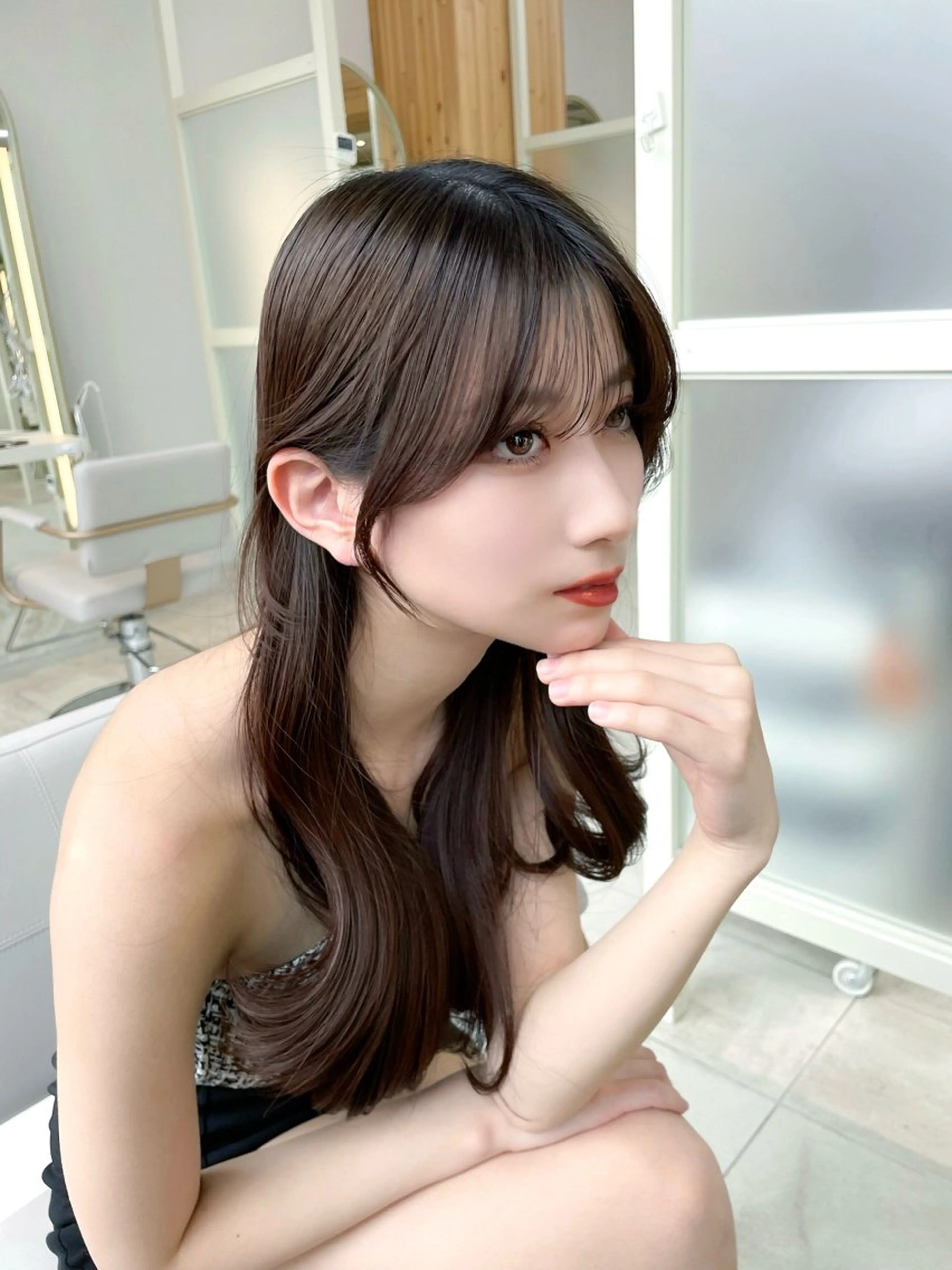 ロング カラー カット ヘアカラー トリートメント 🇰🇷韓国風くびれ ヘア🇰🇷中村優大のヘアスタイル