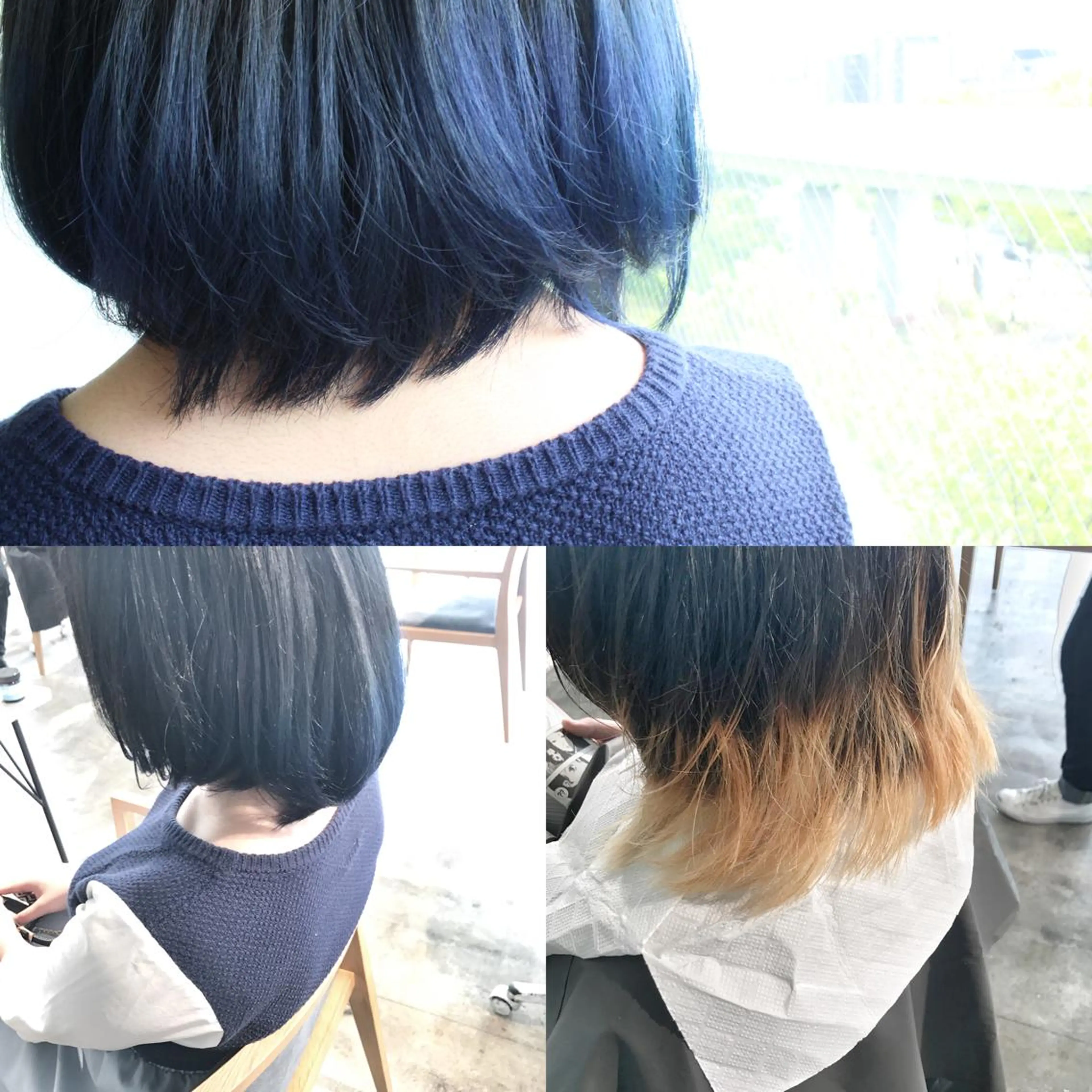 ミディアム カラー ブリーチ ブルーカラー BOB🌟ハイトーン /ブリーチ/TAKUのヘアスタイル