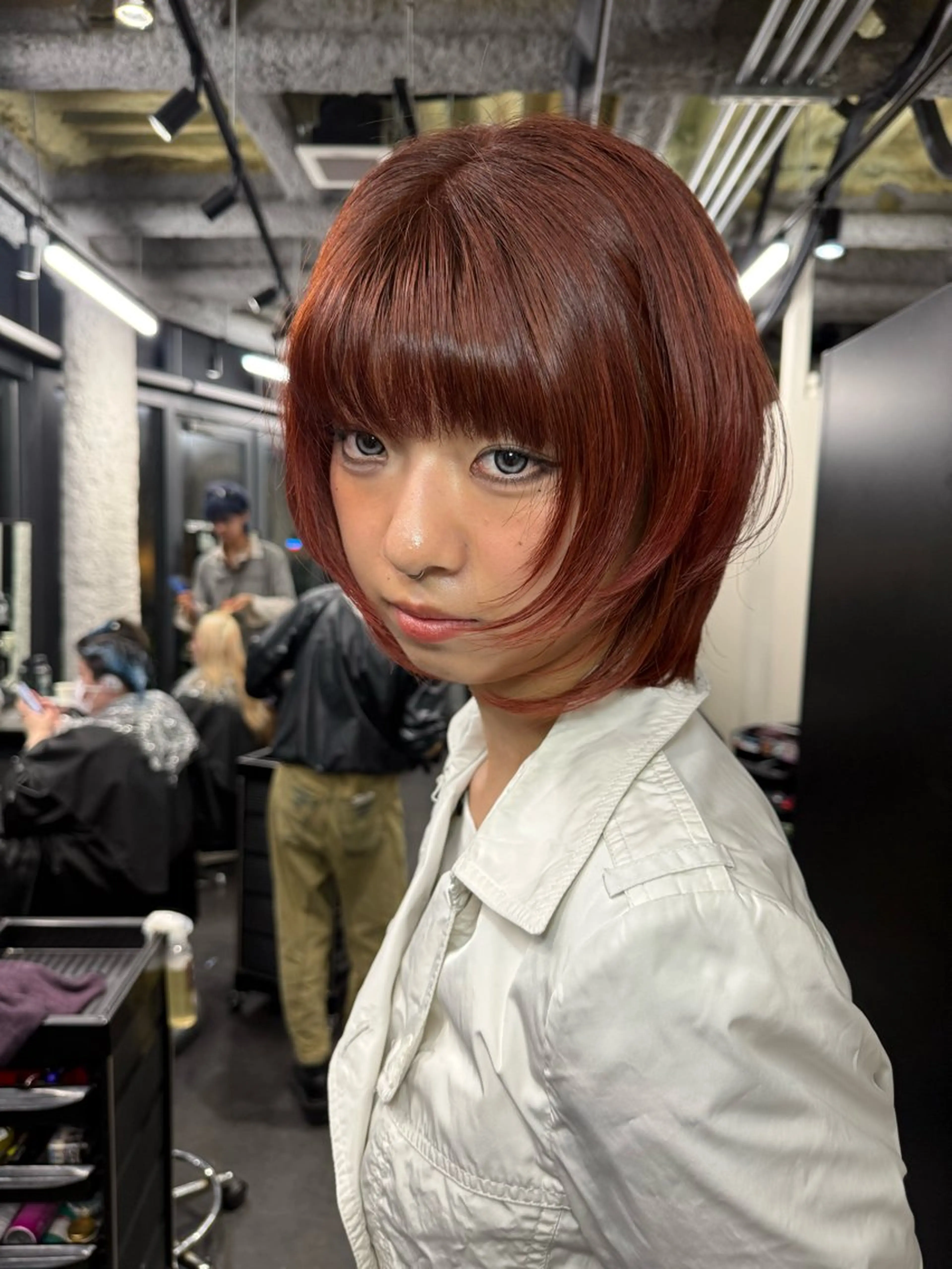 ミディアム カット ヘアカラー 秋山 輝星のヘアスタイル