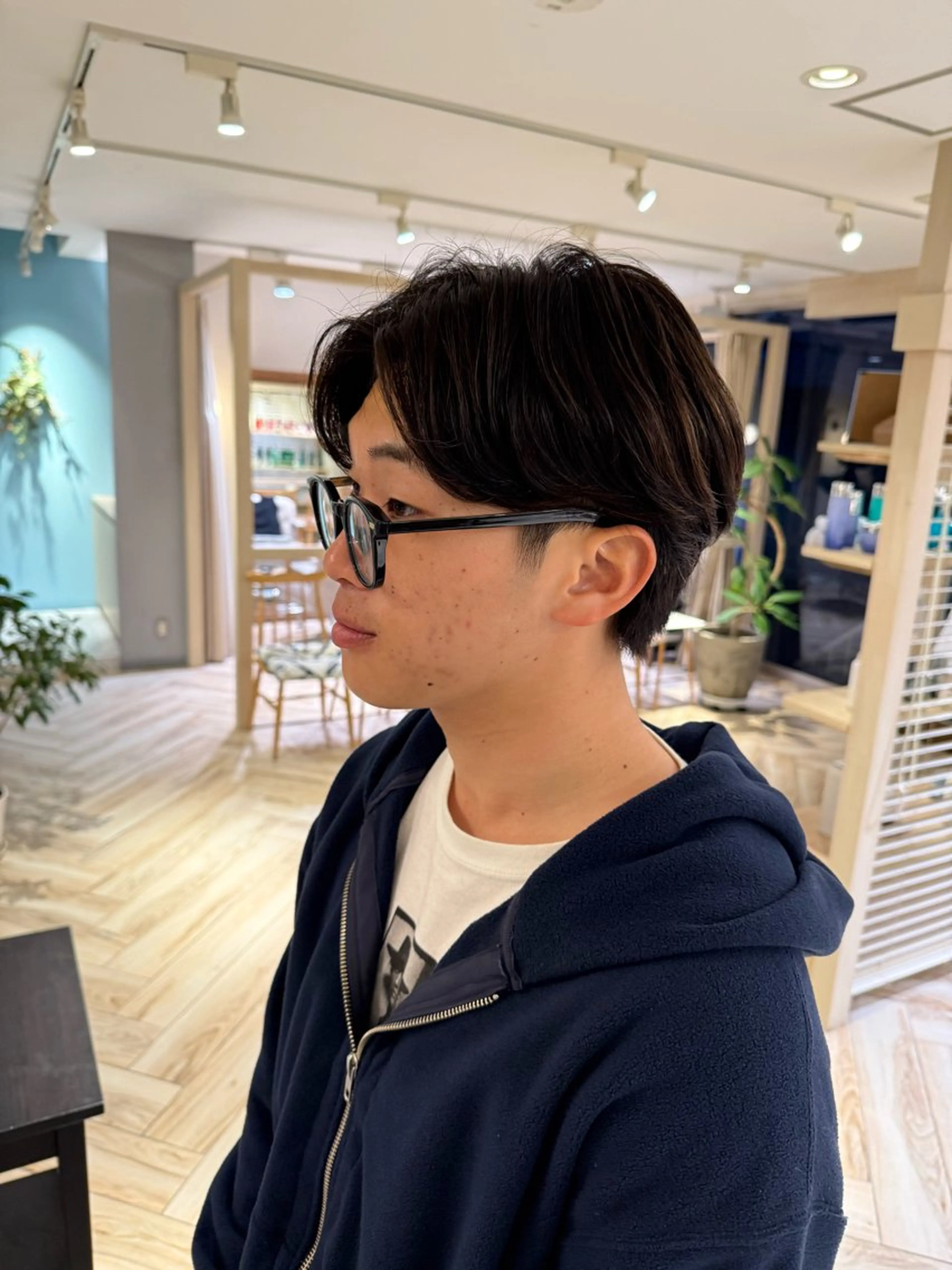 メンズパーマ🌀カット(センターパート・ニュアンス)の写真