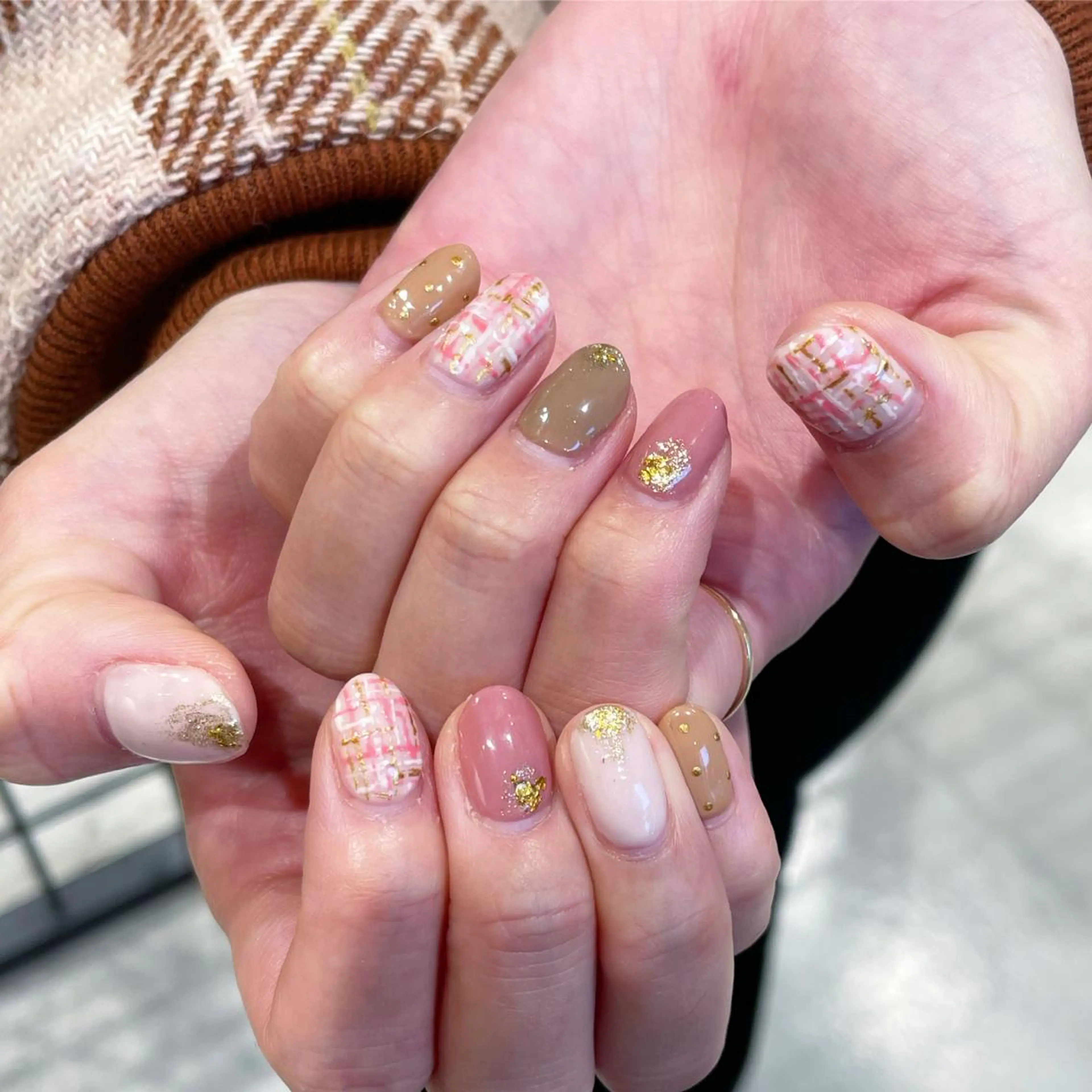 カラー ネイル アートネイル ツイードネイル 韓国マツエク/まつパ 🎀misaki🎀のマツエク・マツパデザイン