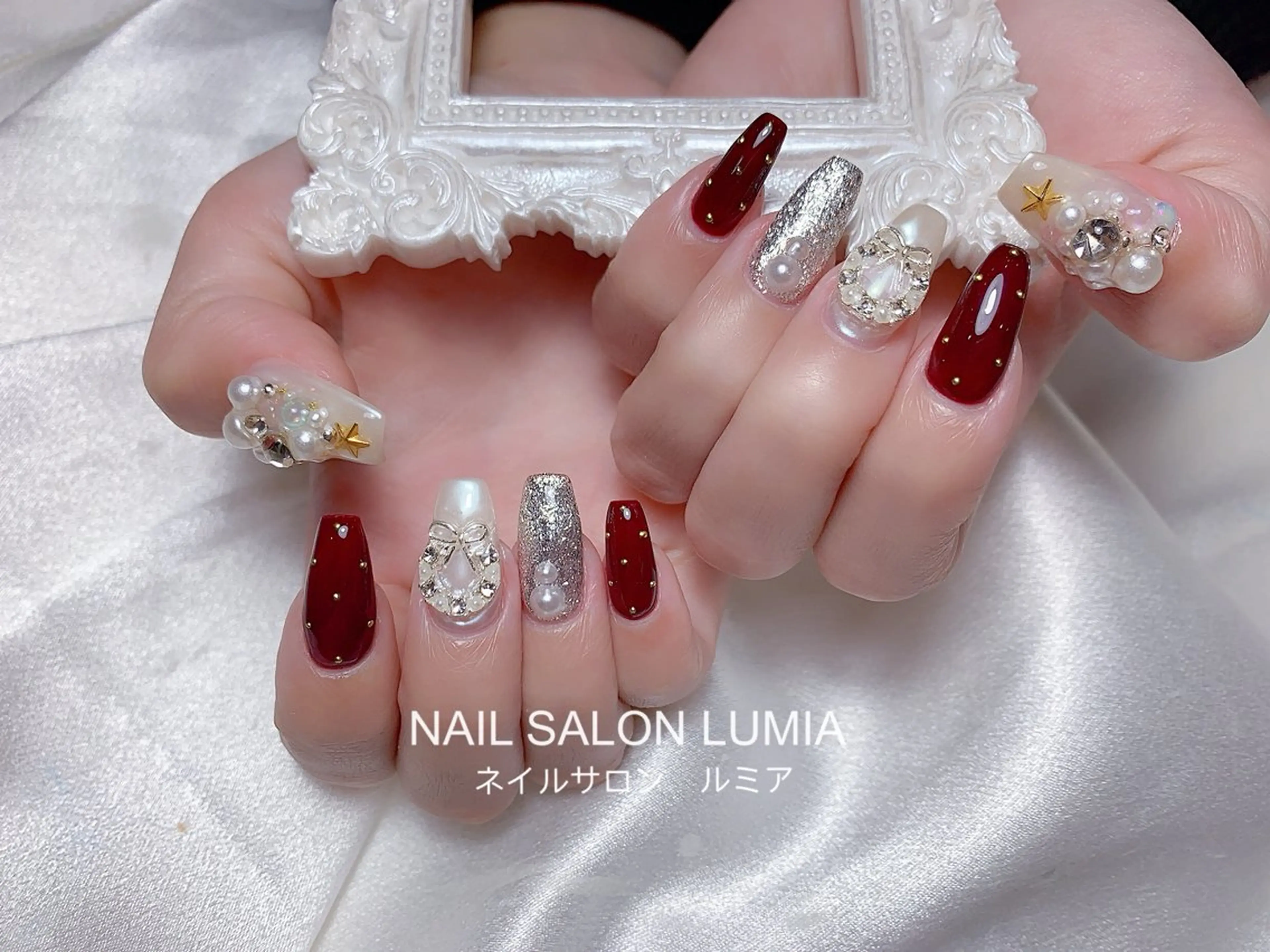 ネイル 冬ネイル クリスマス ハンドネイル ネイルサロン ルミア Lumia 店長のネイルデザイン
