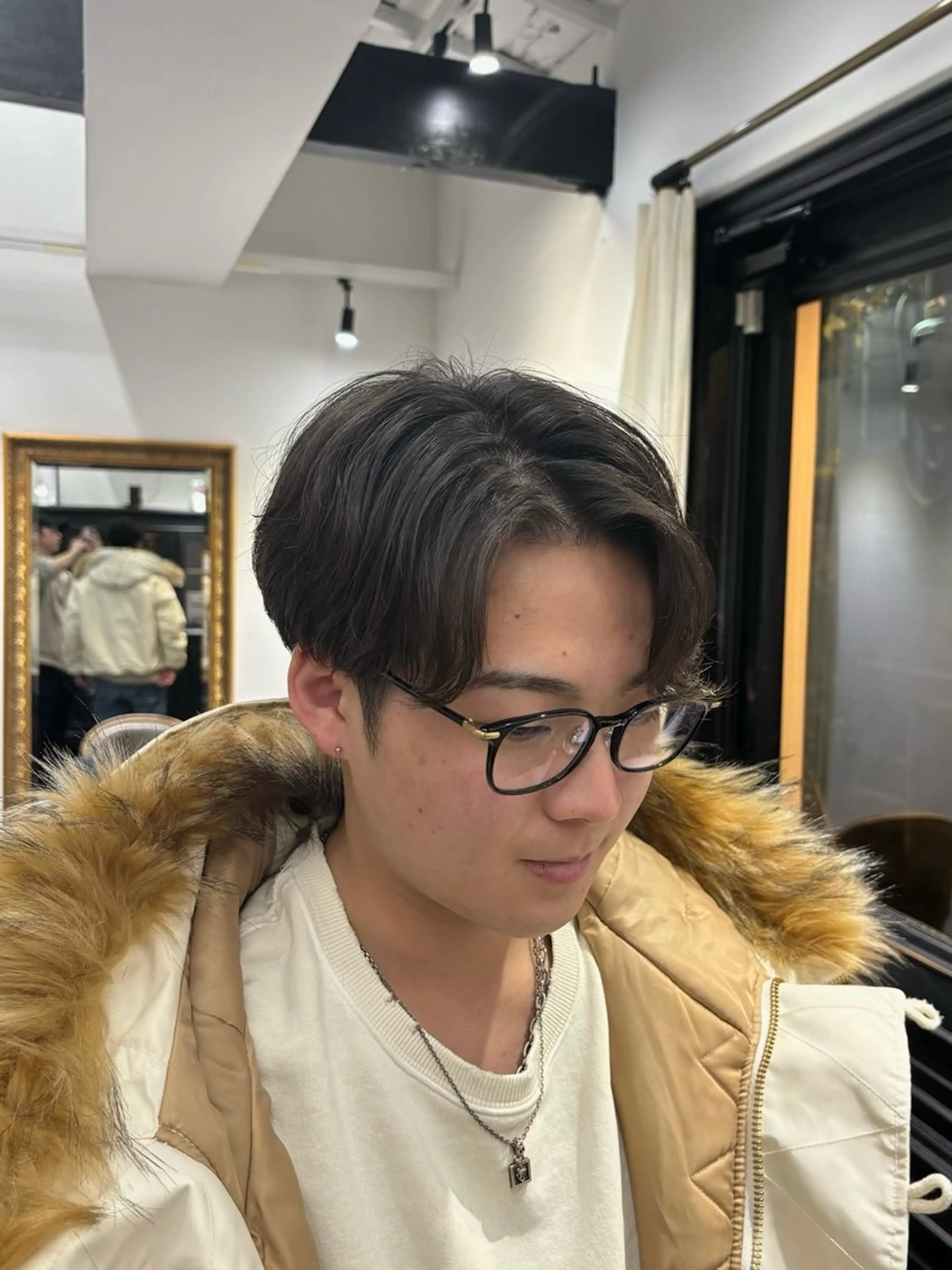 ショート パーマ メンズ 韓国メンズヘア/ ダウンパーマ/歩夢のヘアスタイル