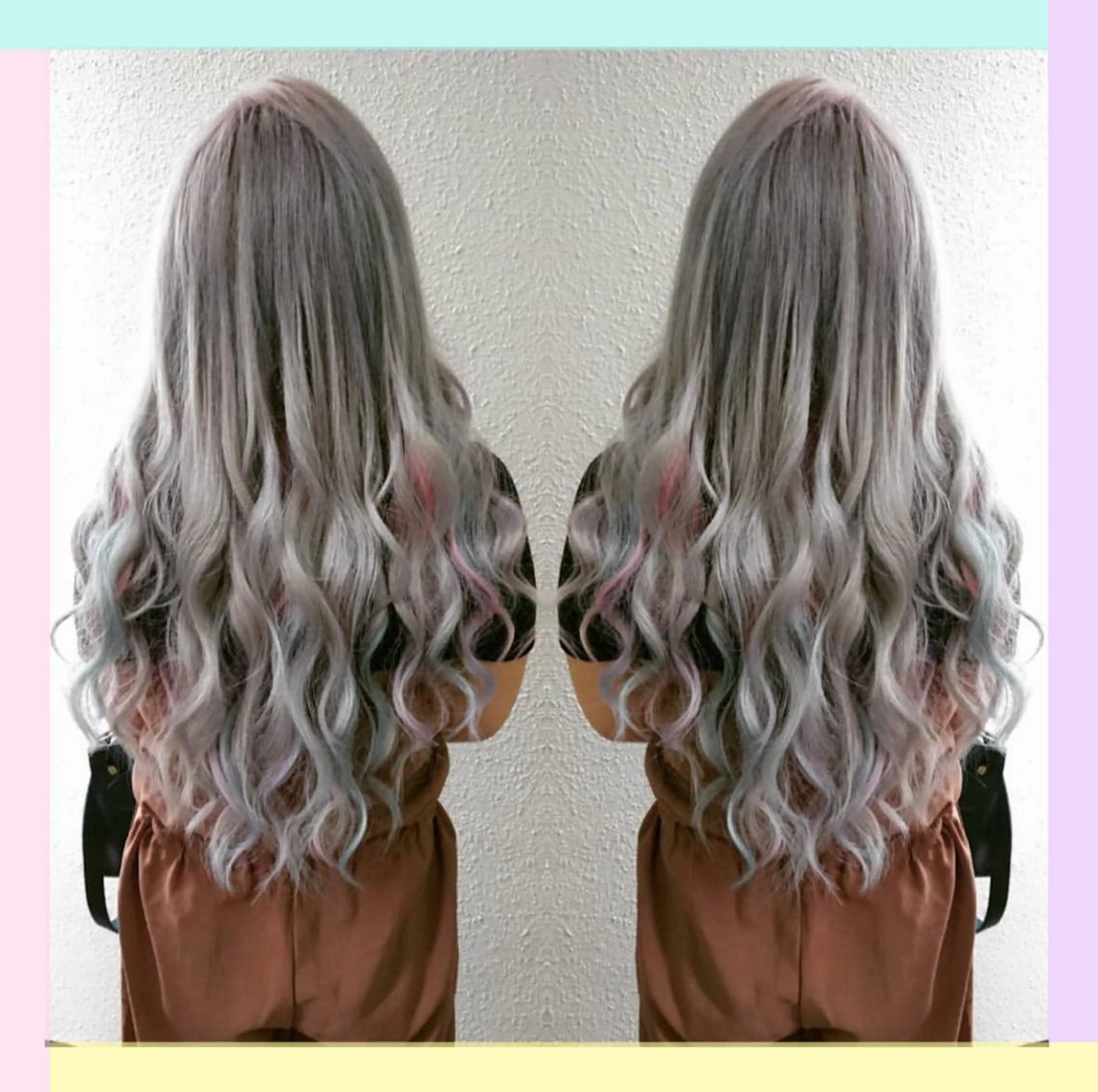 ロング カラー カット ヘアカラー トリートメント エクステ ヘアセット れん/ハイトーン /エクステ/韓国風のヘアスタイル