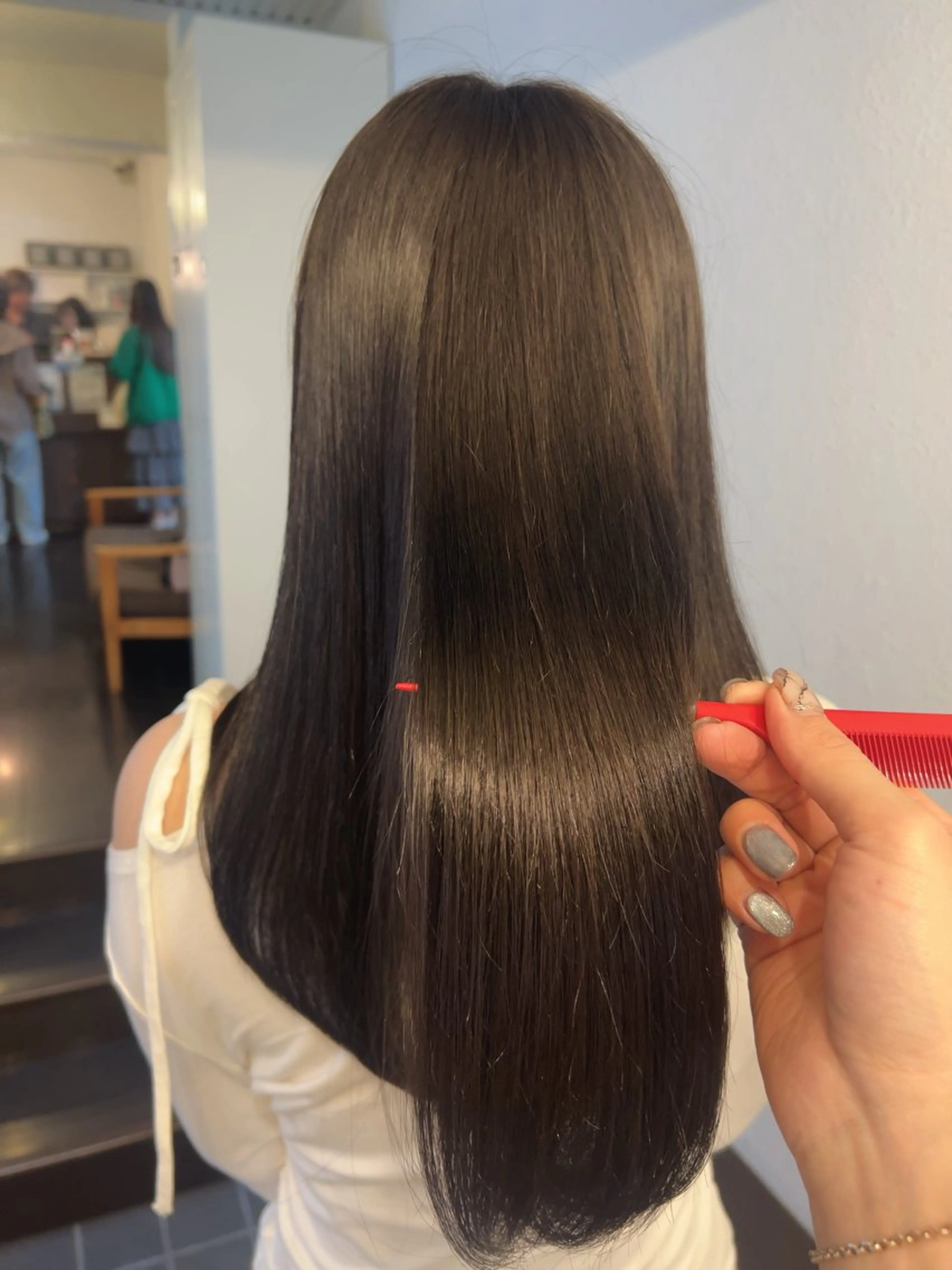 ロング カット ヘアカラー 縮毛矯正 レイヤー/韓国/ ハッシュ/高田翼のヘアスタイル