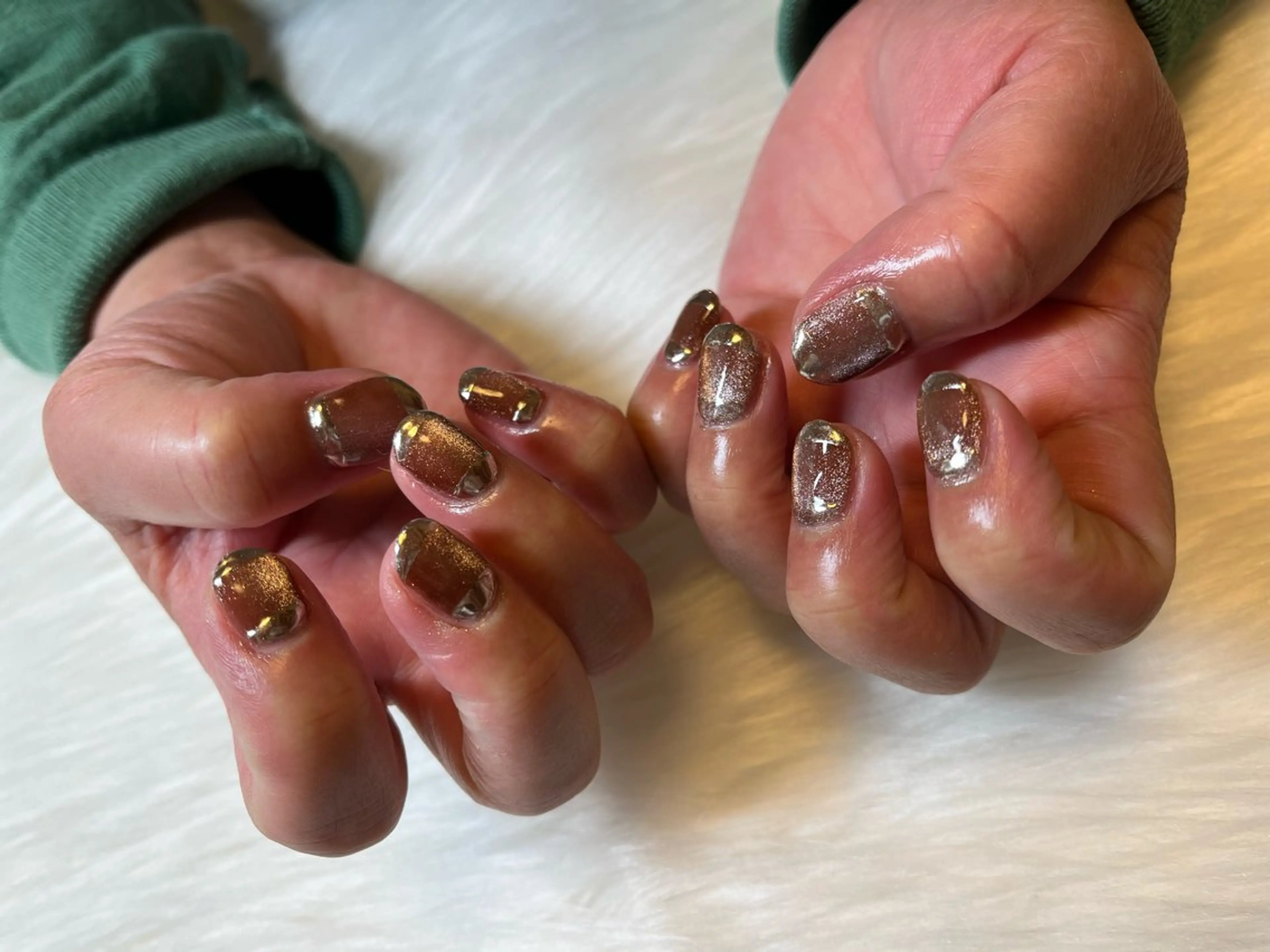 ネイル フレンチネイル マグネットネイル ネイルサロン flatのネイルデザイン