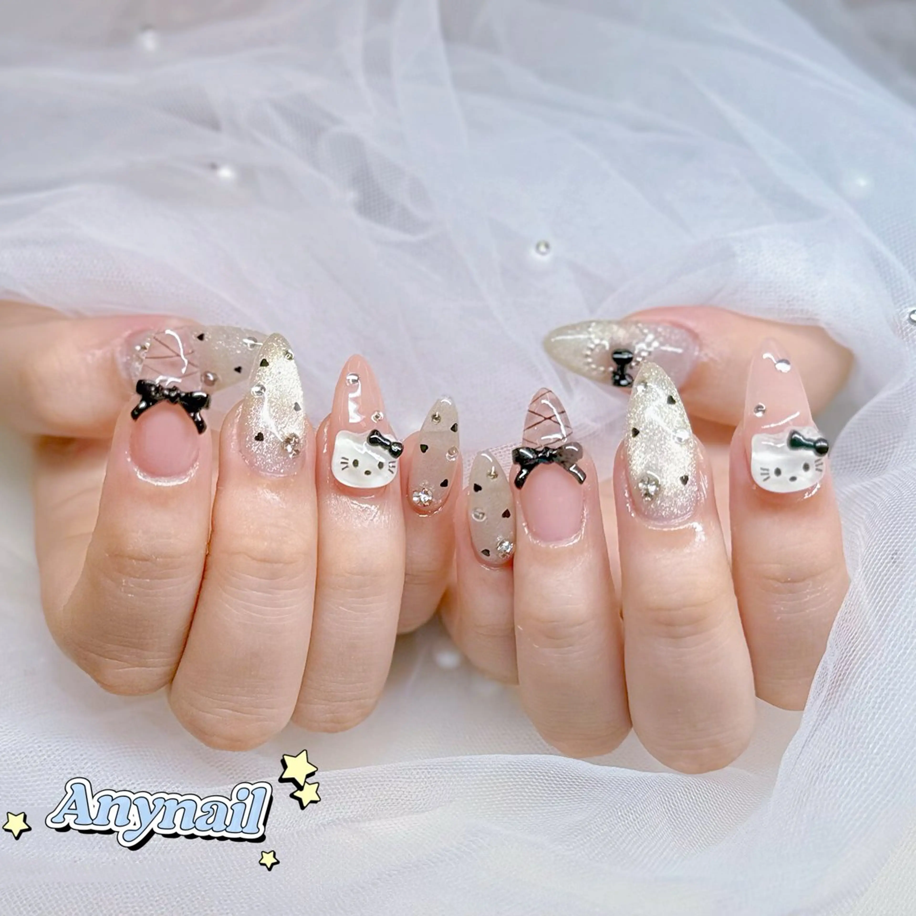 ネイル フットネイル ジェルネイル 韓国ネイル ラメ(グリッター) ラメグラデーション ハンドネイル Any nail新大久保店のネイルデザイン