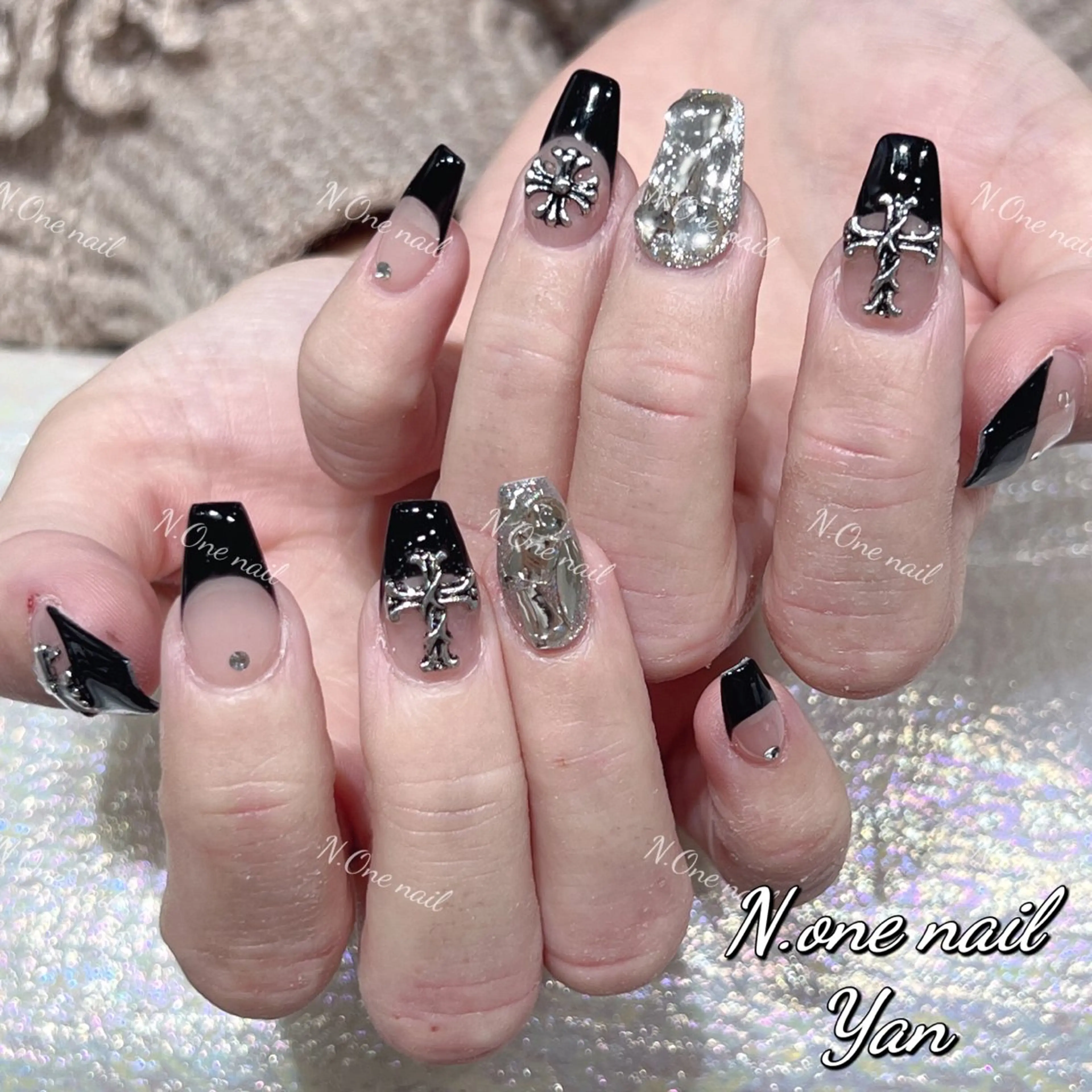 ネイル 長いだし/スカルプ/ パラシェルN.oneのネイルデザイン