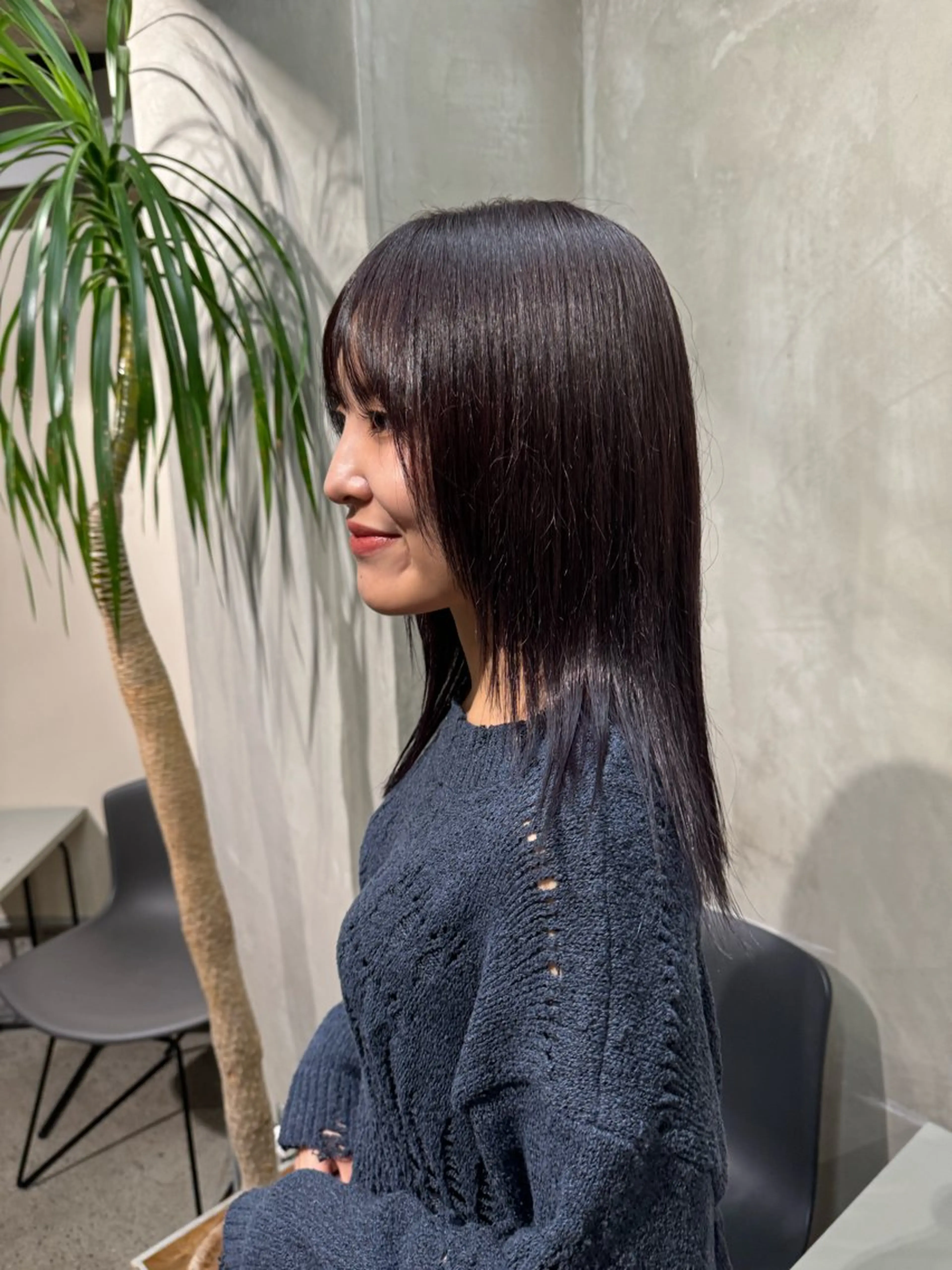 セミロング パープルカラー hao所属・渋谷/髪質改善 manaeのヘアスタイル