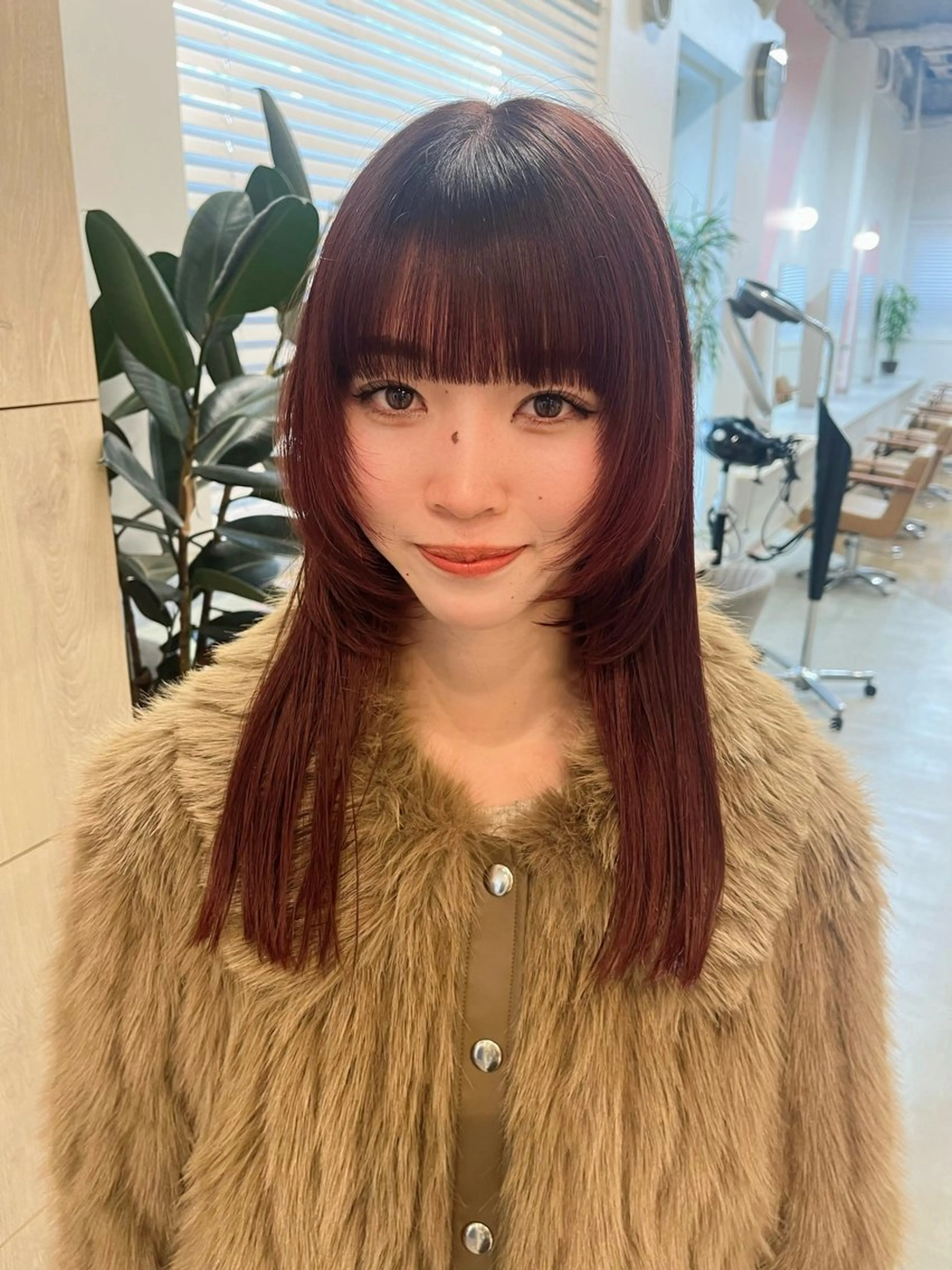 ロング カット ヘアカラー トリートメント marino/ カラー/顔周りカットのヘアスタイル