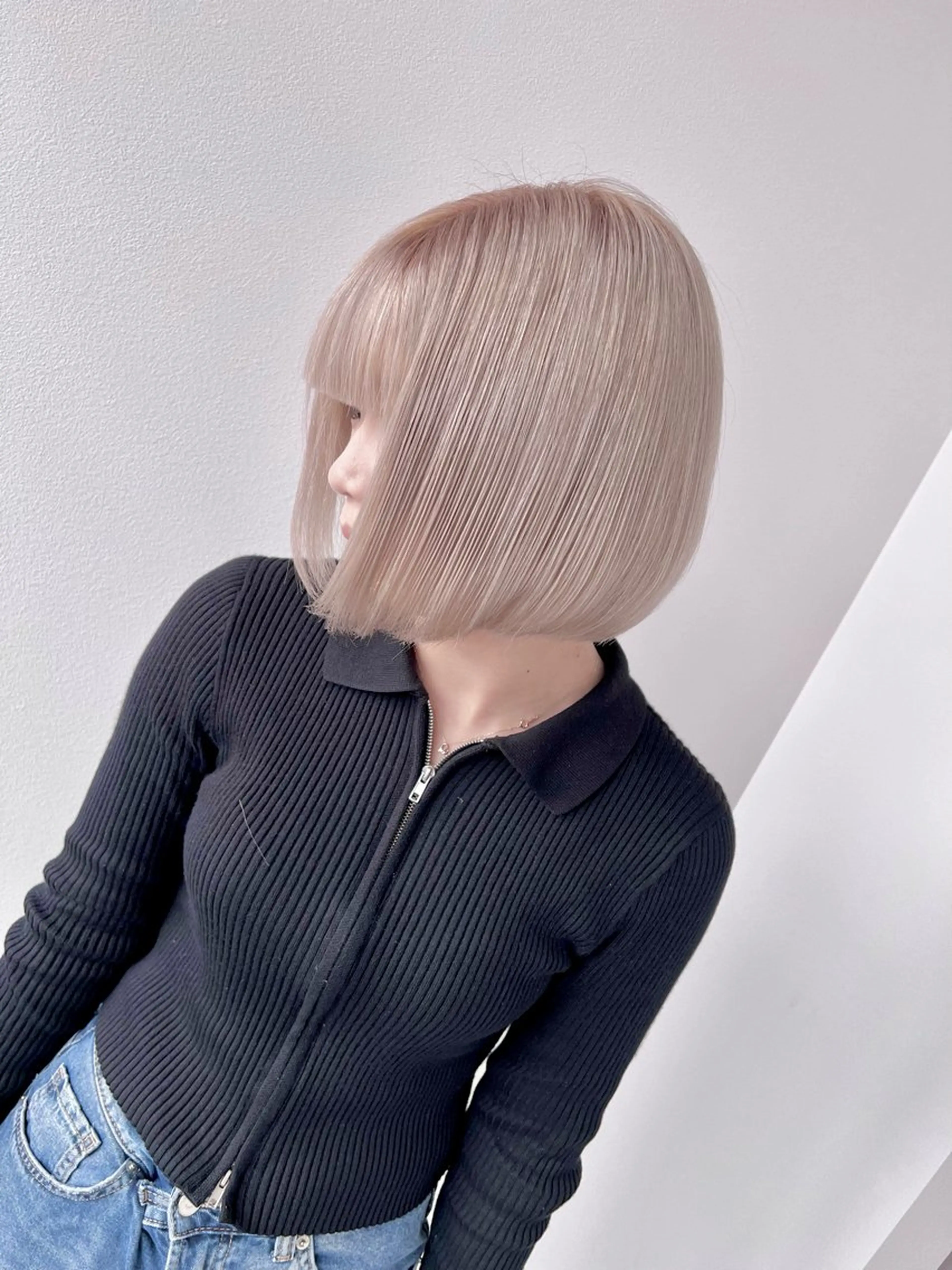 ショート ボブ ヘアカラー トリートメント ブリーチ毛に縮毛矯正 ✨カラー✨山田 正幸のヘアスタイル