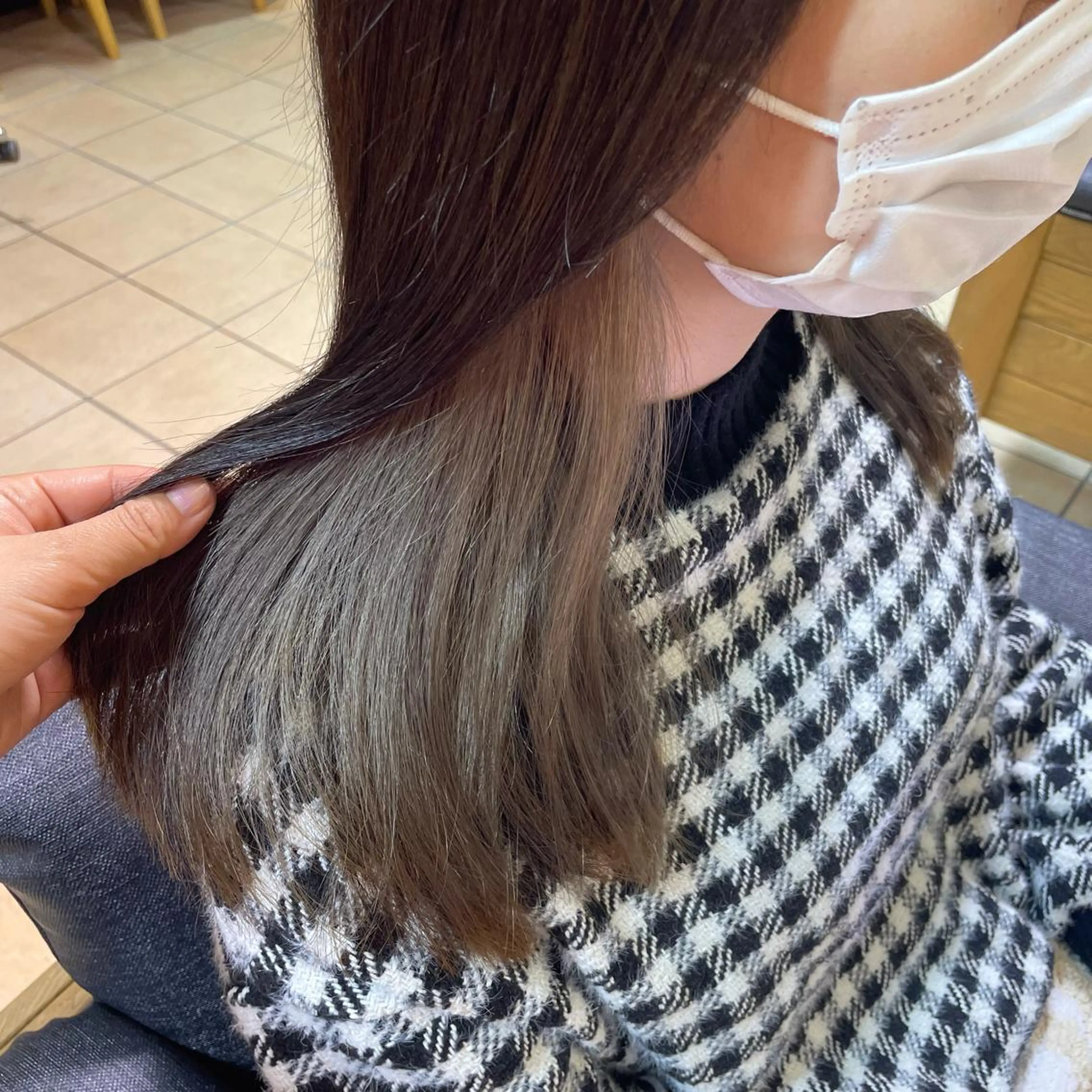 ロング カラー ブリーチ グレージュ ヘアカラー トリートメント AMANE🌼 ハヤシサオリのヘアスタイル