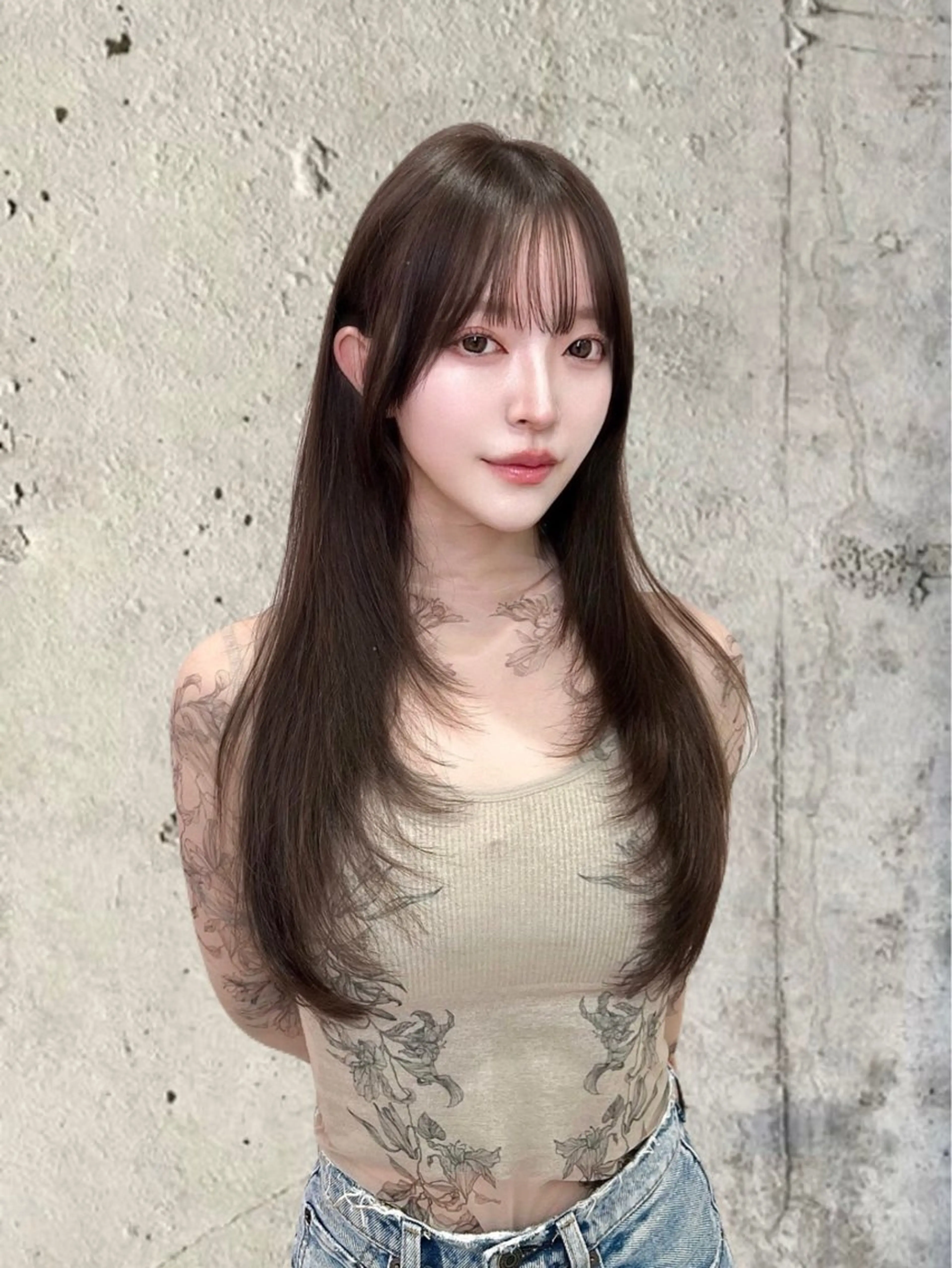 ロング カット トリートメント 韓国/縮毛矯正/ カンタのヘアスタイル