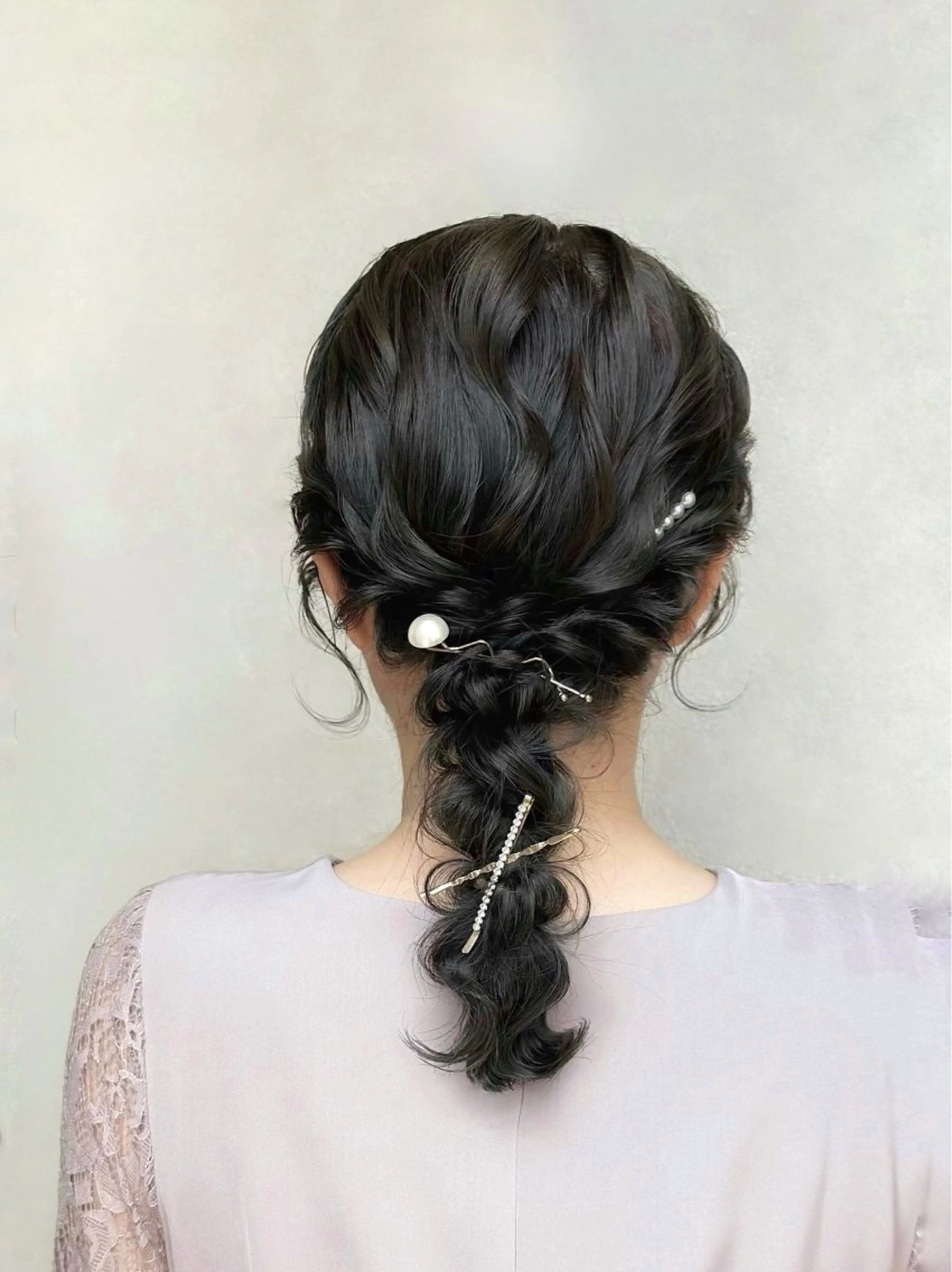 ミディアム ヘアアレンジ 結婚式・ブライダル hair make applause.所属・小賀 栞奈のヘアスタイル