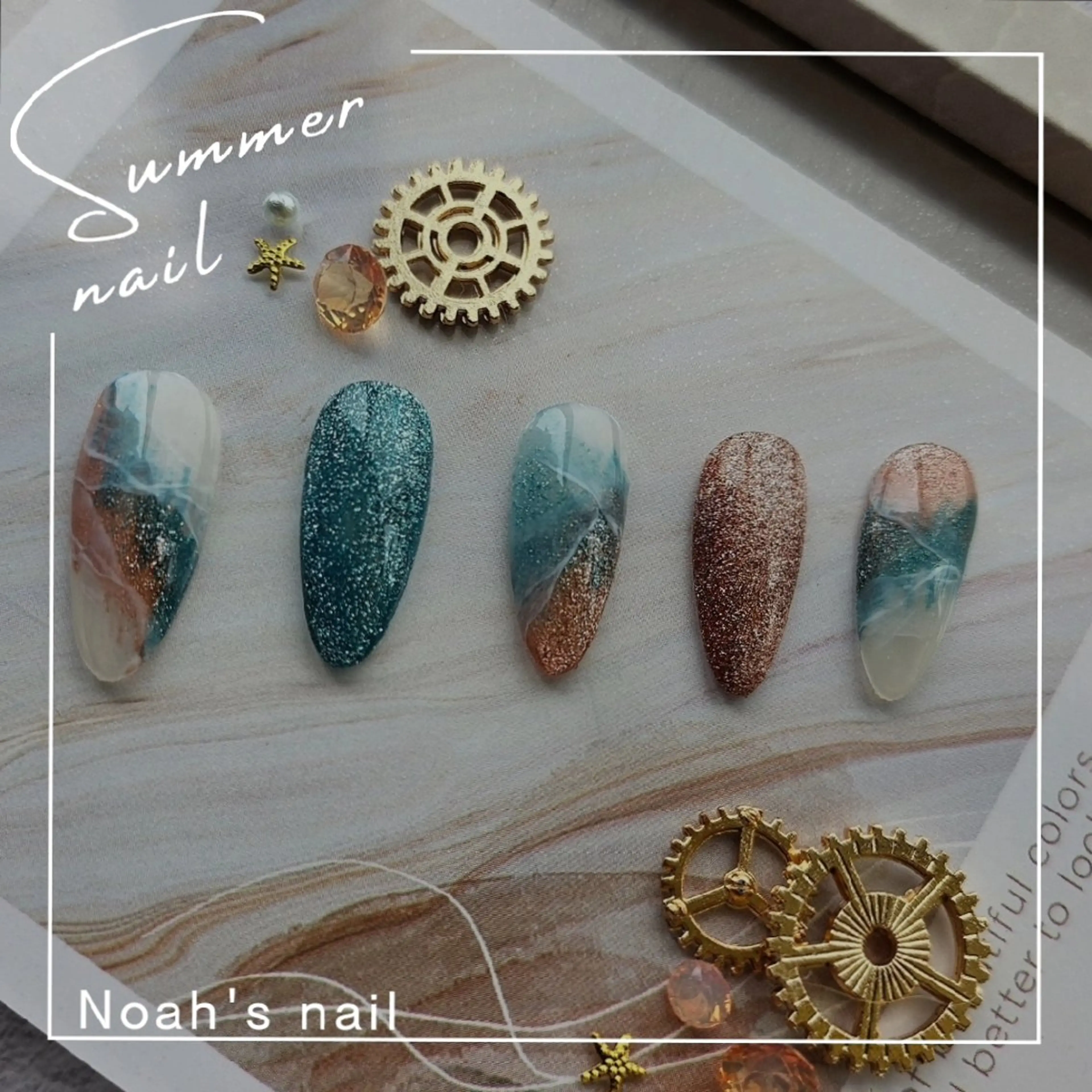 ネイル フラッシュネイル フラッシュマグ フットネイル ハンドネイル Noah'snail   のネイルデザイン