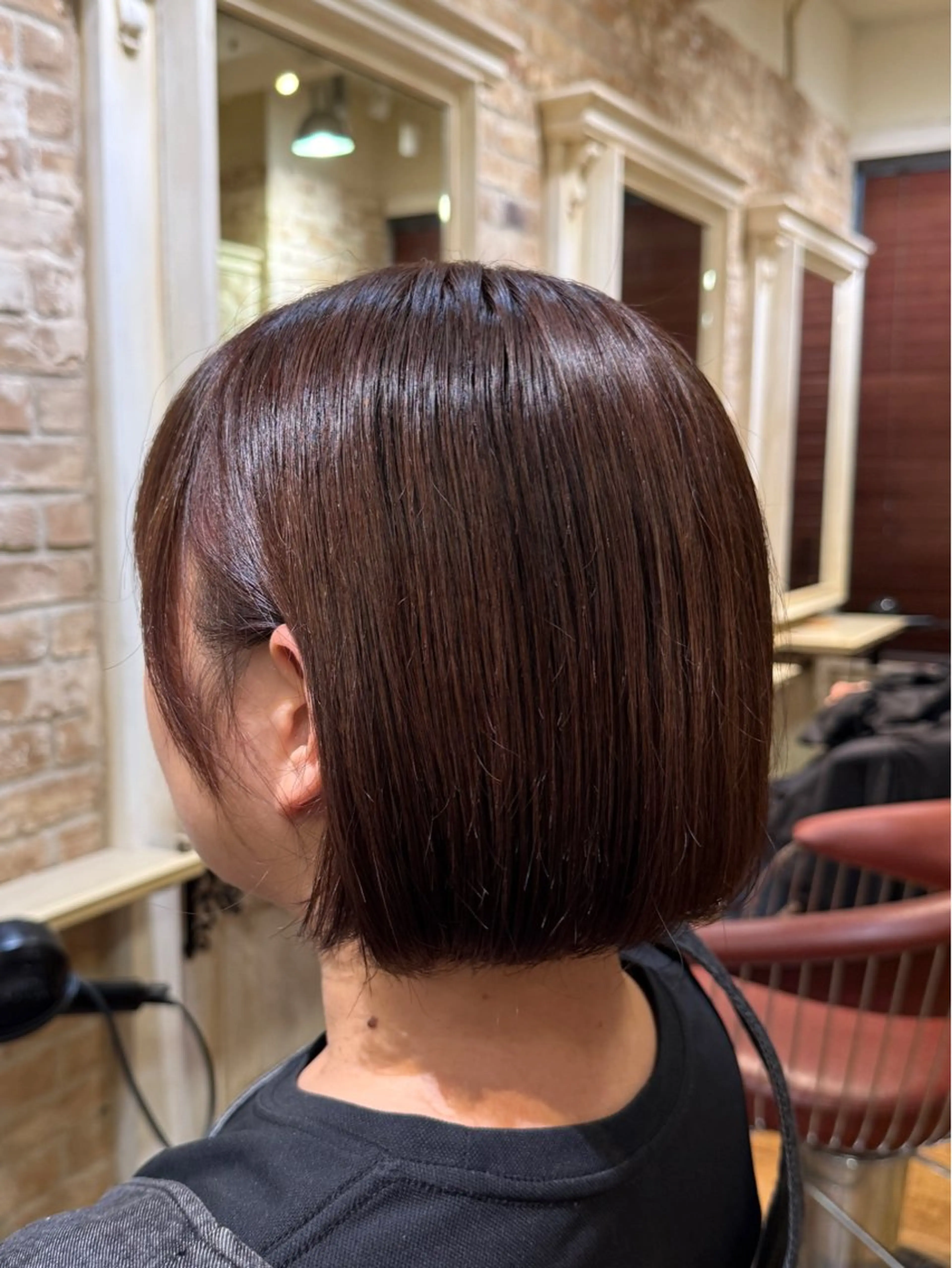 ショート カラー ブラウンカラー ピンクカラー ピンクブラウン ボブ 💙加藤 凪桜💙のヘアスタイル