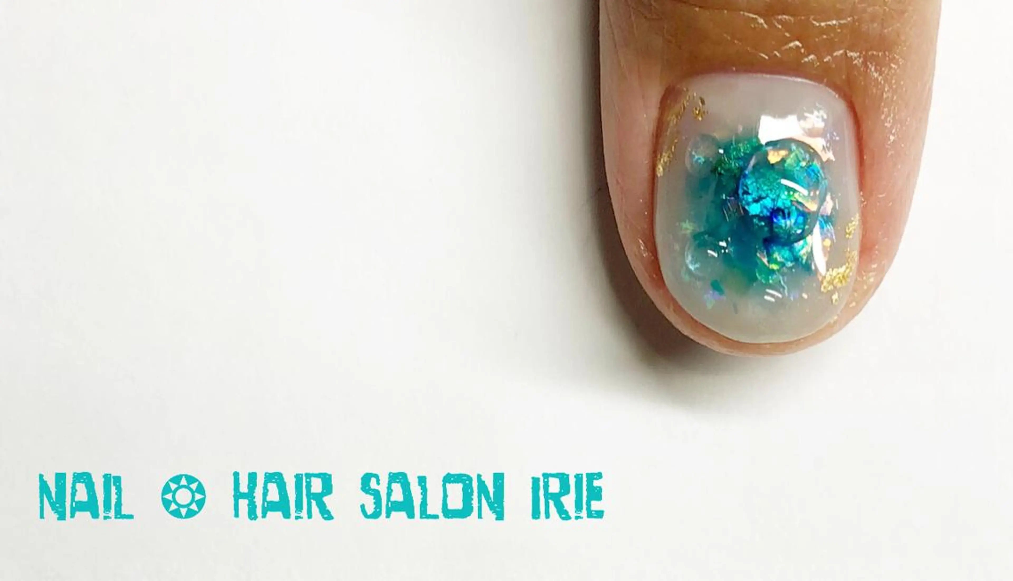 ネイル ブルー Hair salon Irie所属・與儀 知佳のネイルデザイン