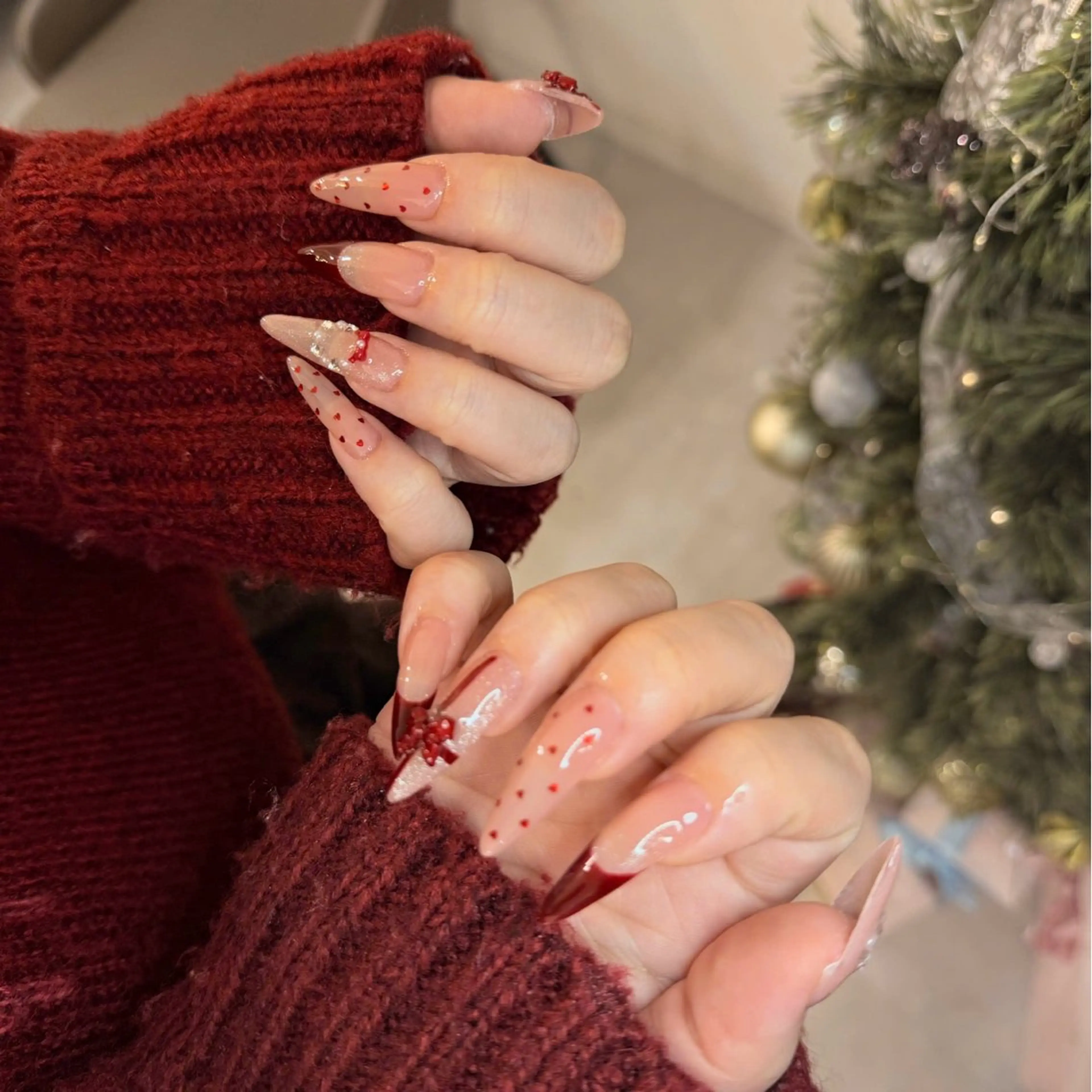 ネイル フレンチネイル キラキラネイル マグネットネイル ミラーネイル ニュアンスネイル ハンドネイル Lina所属・MeiMei Nail モデル募集のネイルデザイン