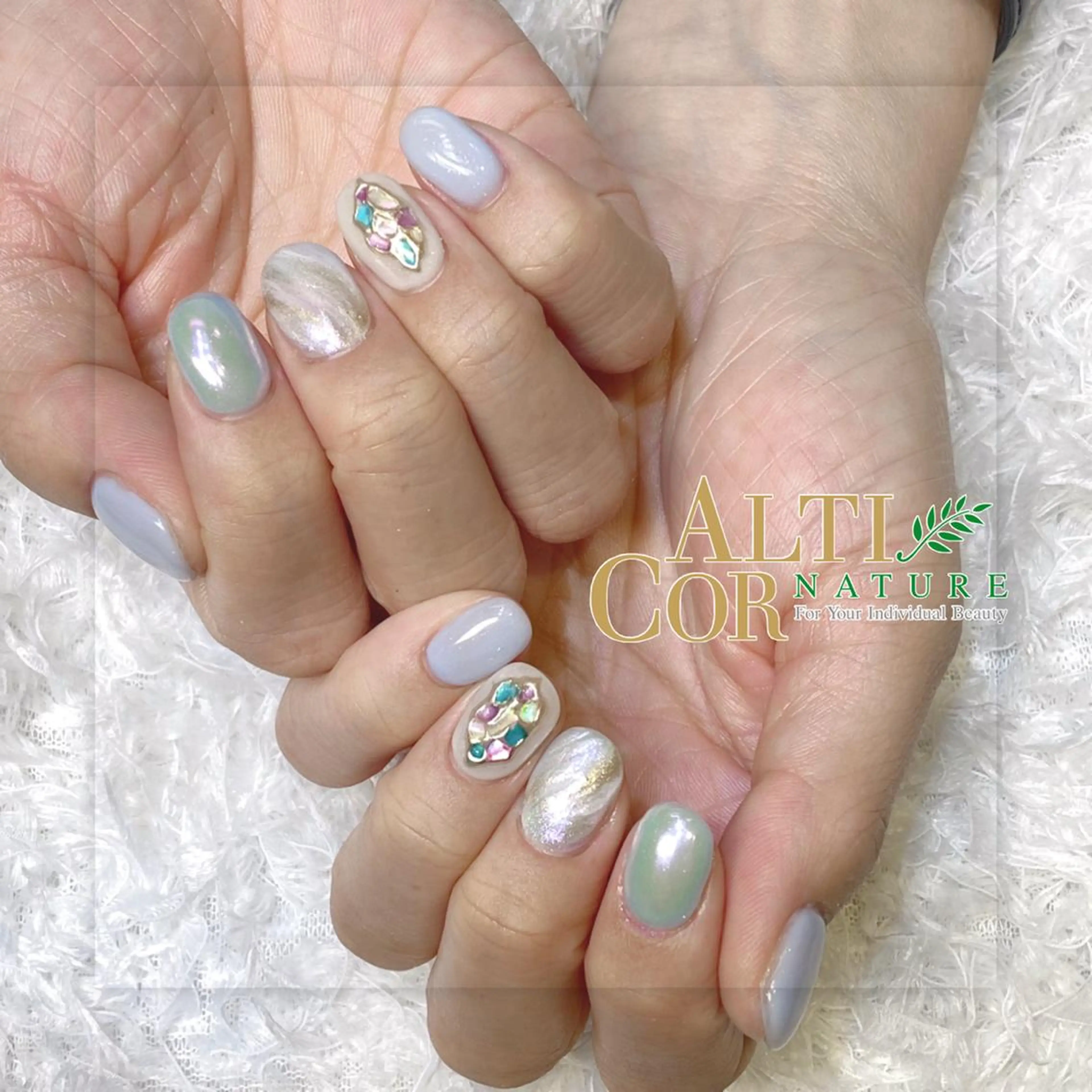 ネイル オフィスネイル ハンドネイル ChezEspoir 佐藤のネイルデザイン