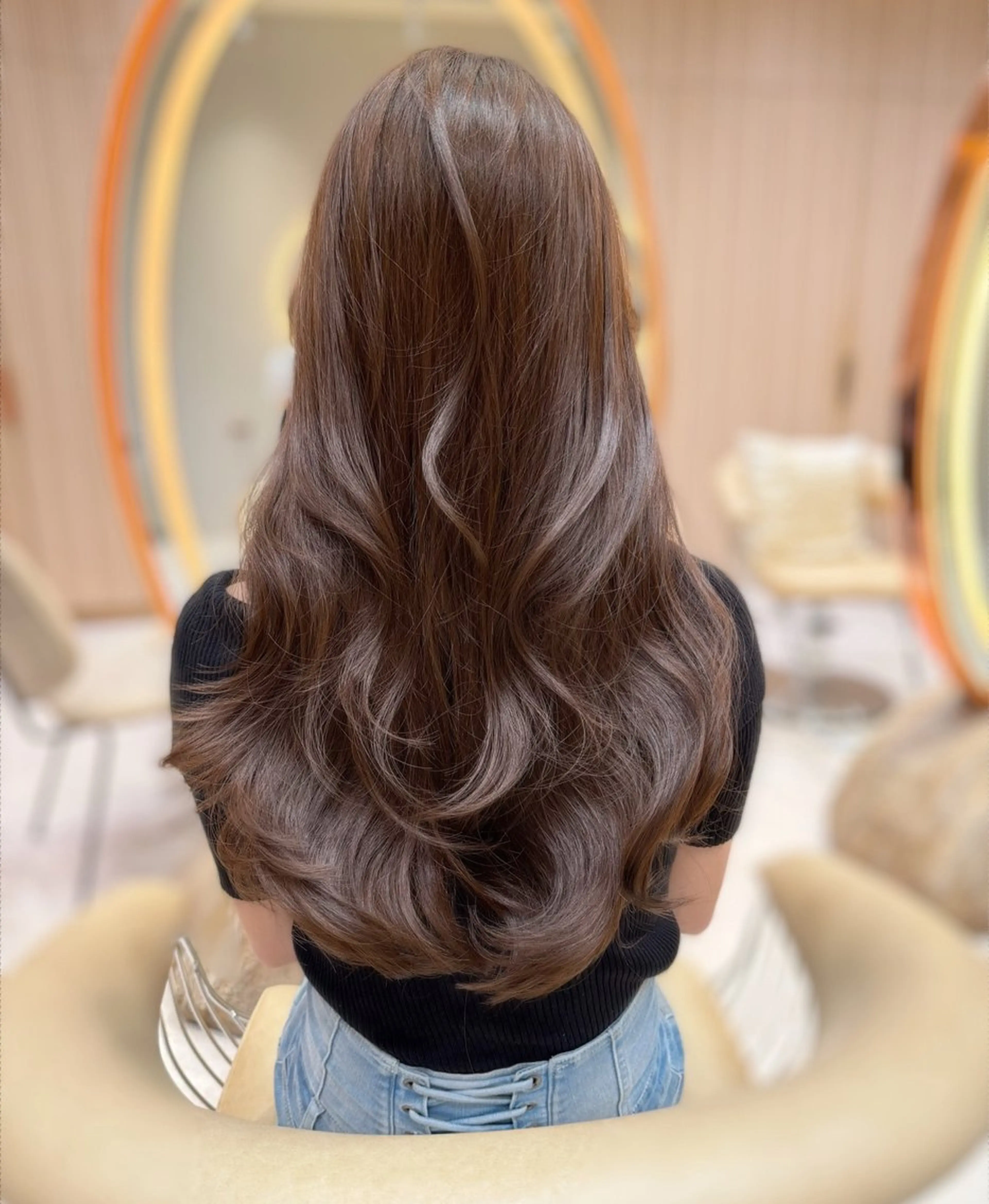 ロング カラー 透明感カラー🤎 中川智帆のヘアスタイル