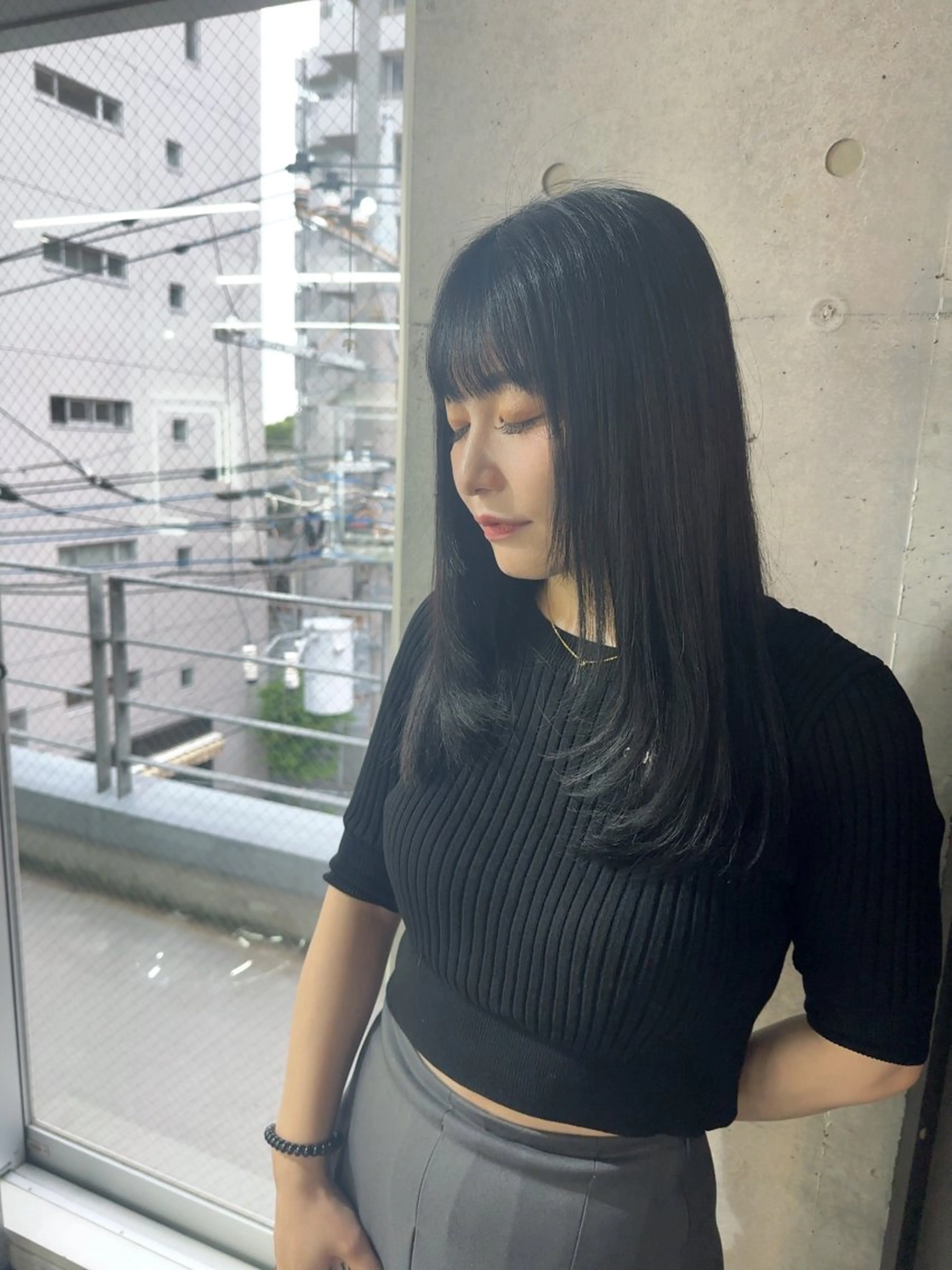 ロング カラー パーマ カット ヘアカラー 縮毛矯正 トリートメント 髪質改善⭐️縮毛矯正 中野⭐️Rinaのヘアスタイル