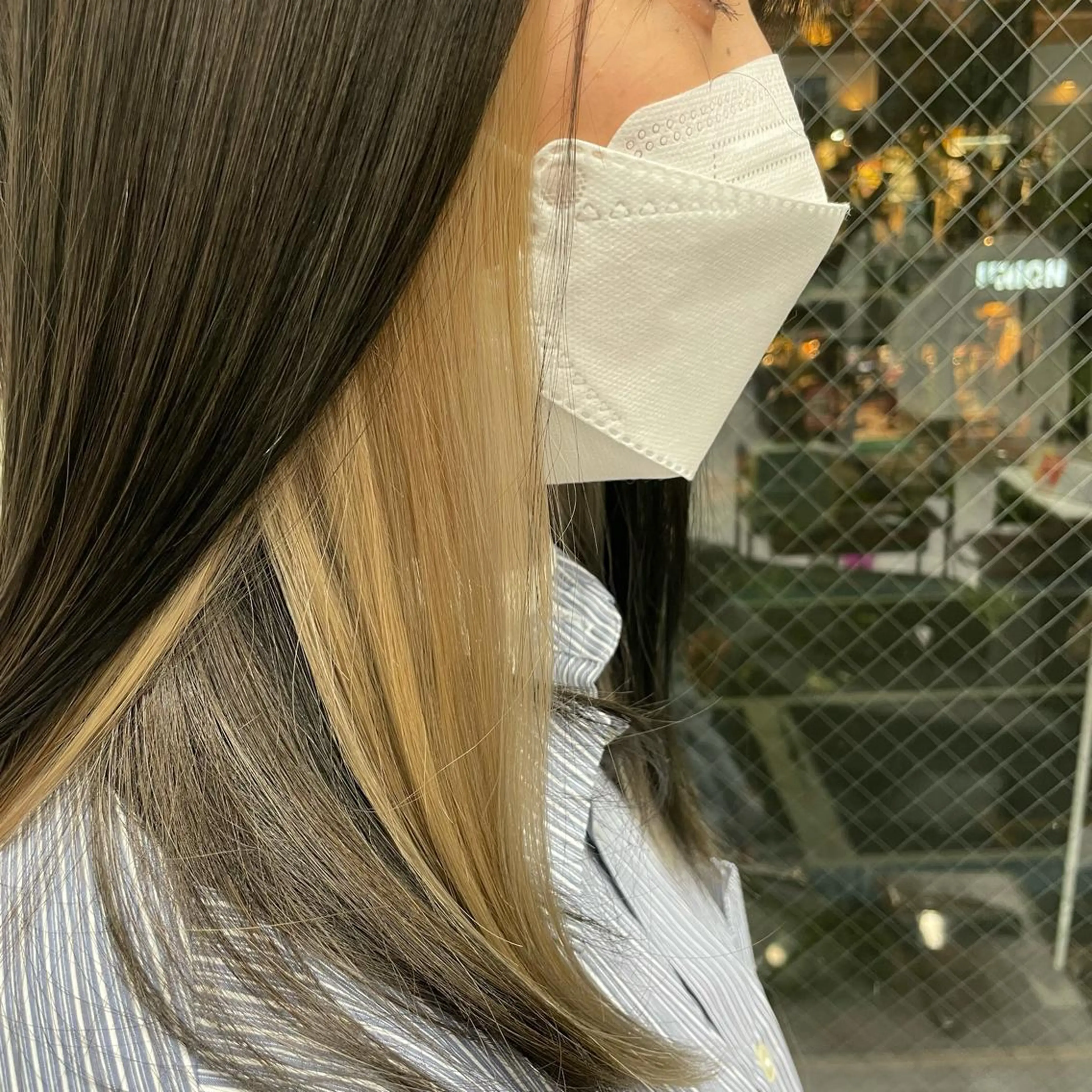 セミロング カラー ベージュカラー ホワイトベージュ 🌼杉田 胡桃🌼のヘアスタイル