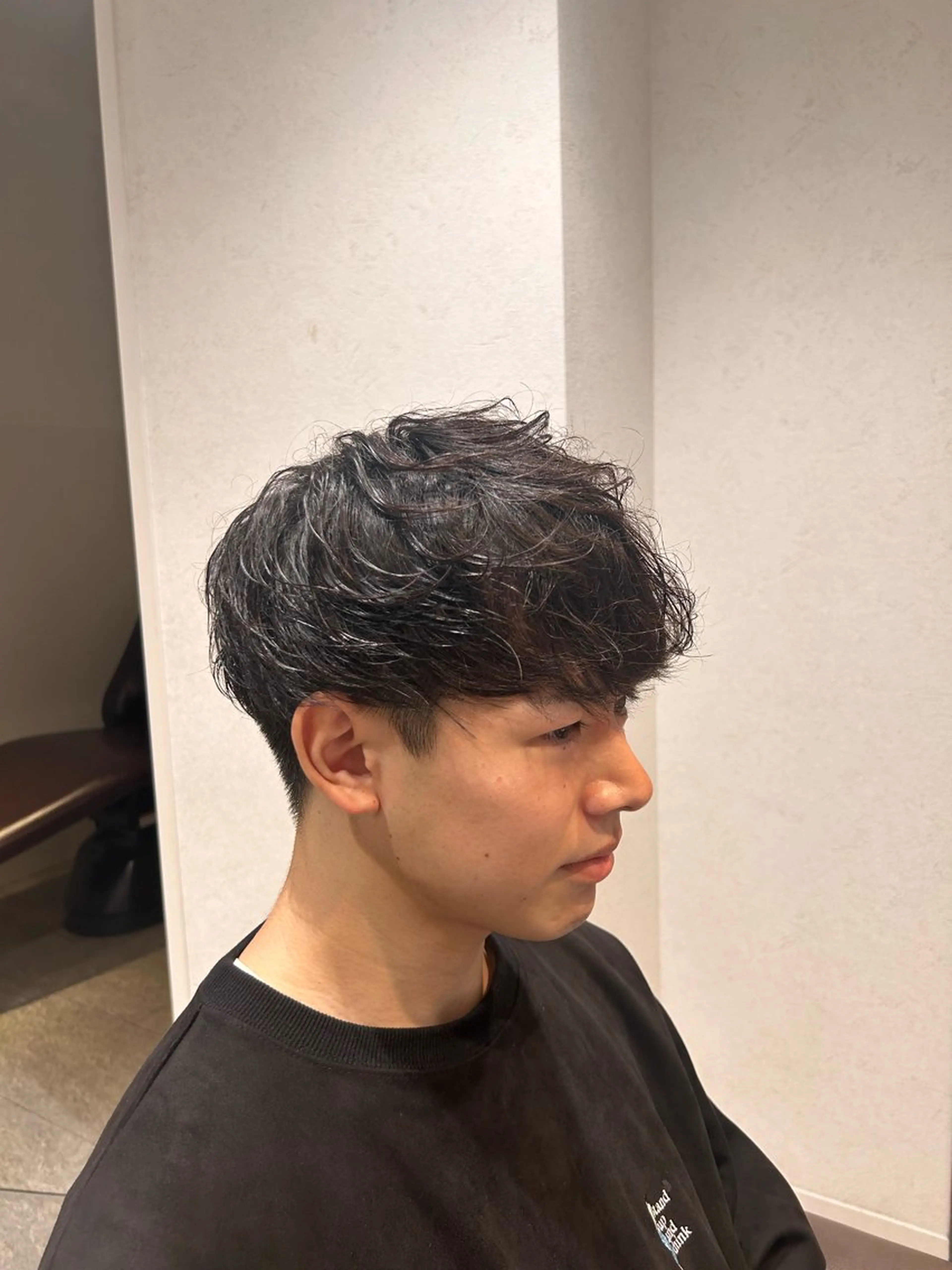 ショート メンズ マッシュ メンズパーマ くせ毛 カット 保坂 駿太郎のヘアスタイル