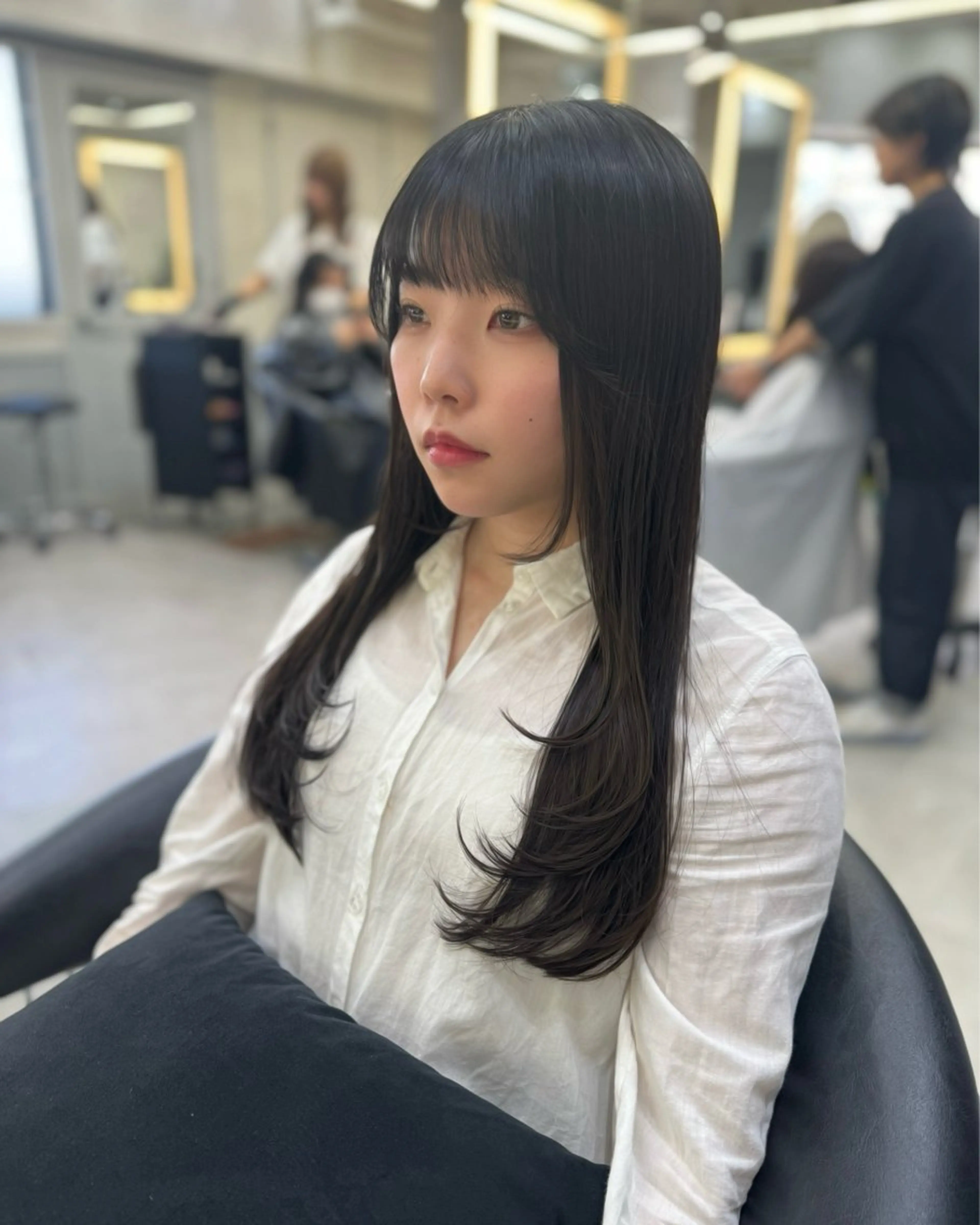 セミロング 池袋/韓国/レイヤー 髪質改善/村上けいとのヘアスタイル