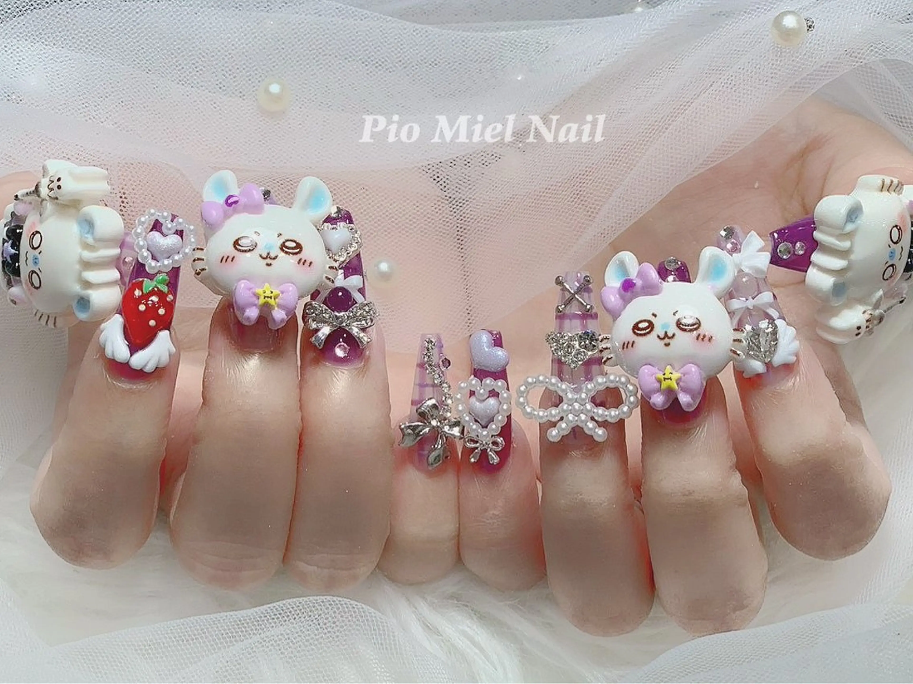 ネイル 韓国ネイル マグネットネイル ニュアンスネイル シンプルネイル ツイードネイル ハンドネイル Pio Mielのネイルデザイン