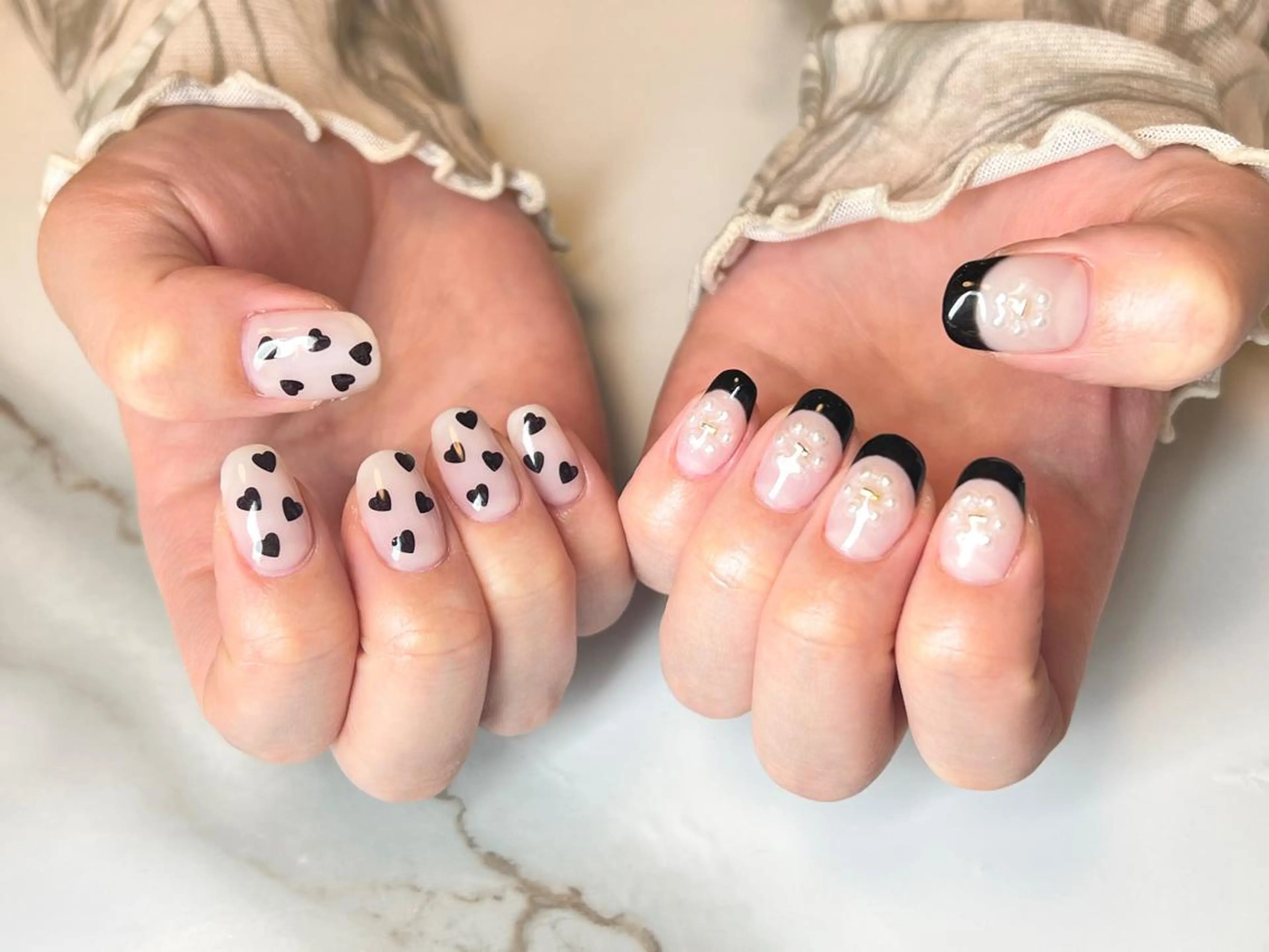 ネイル アートネイル フレンチネイル ジェルネイル マグネットネイル 持ち込み ネイリスト シンのネイルデザイン