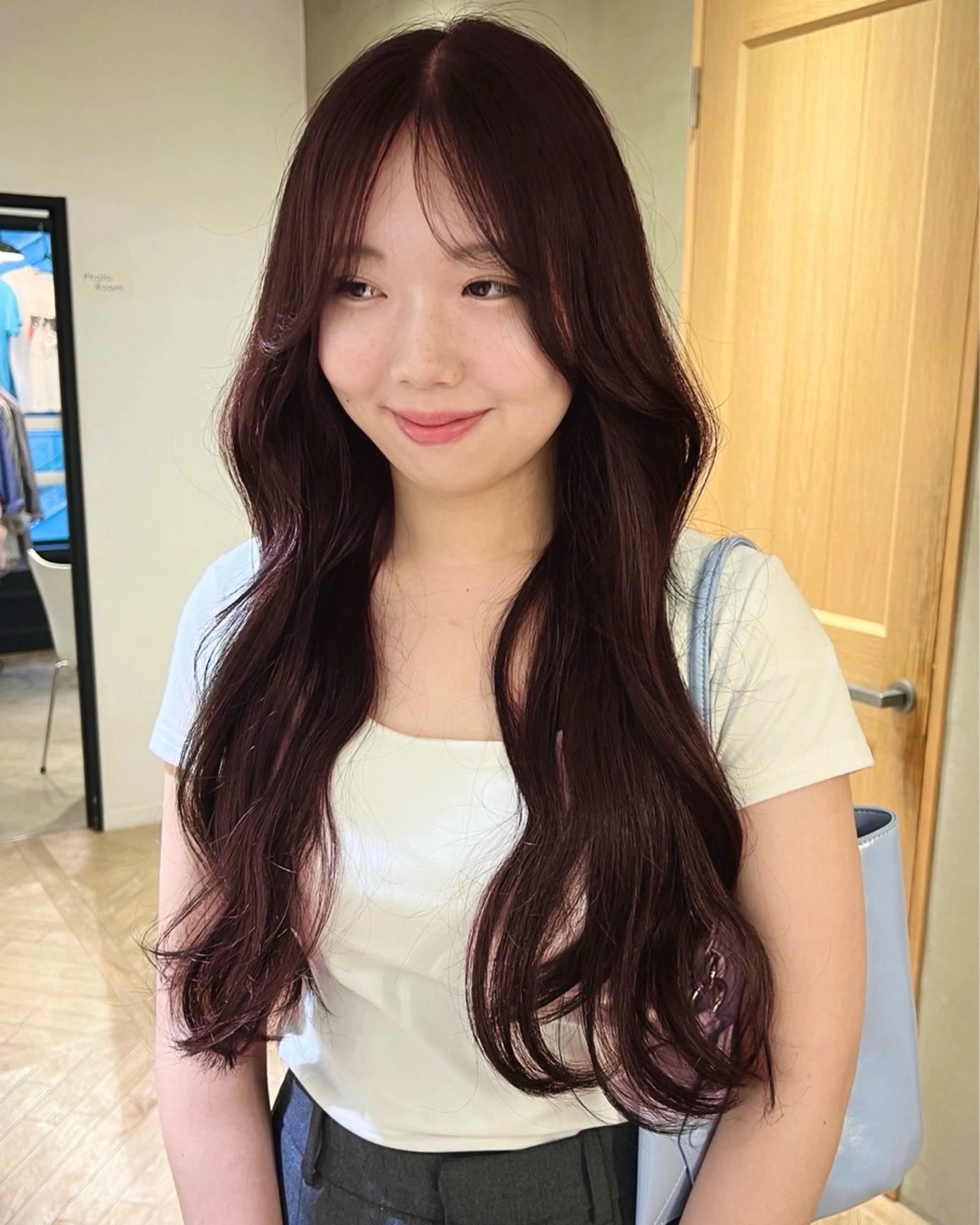 ロング カラー 透明感カラー ピンクカラー カット ヘアカラー トリートメント レイヤーカット/暖色 カラー/mao🎀のヘアスタイル