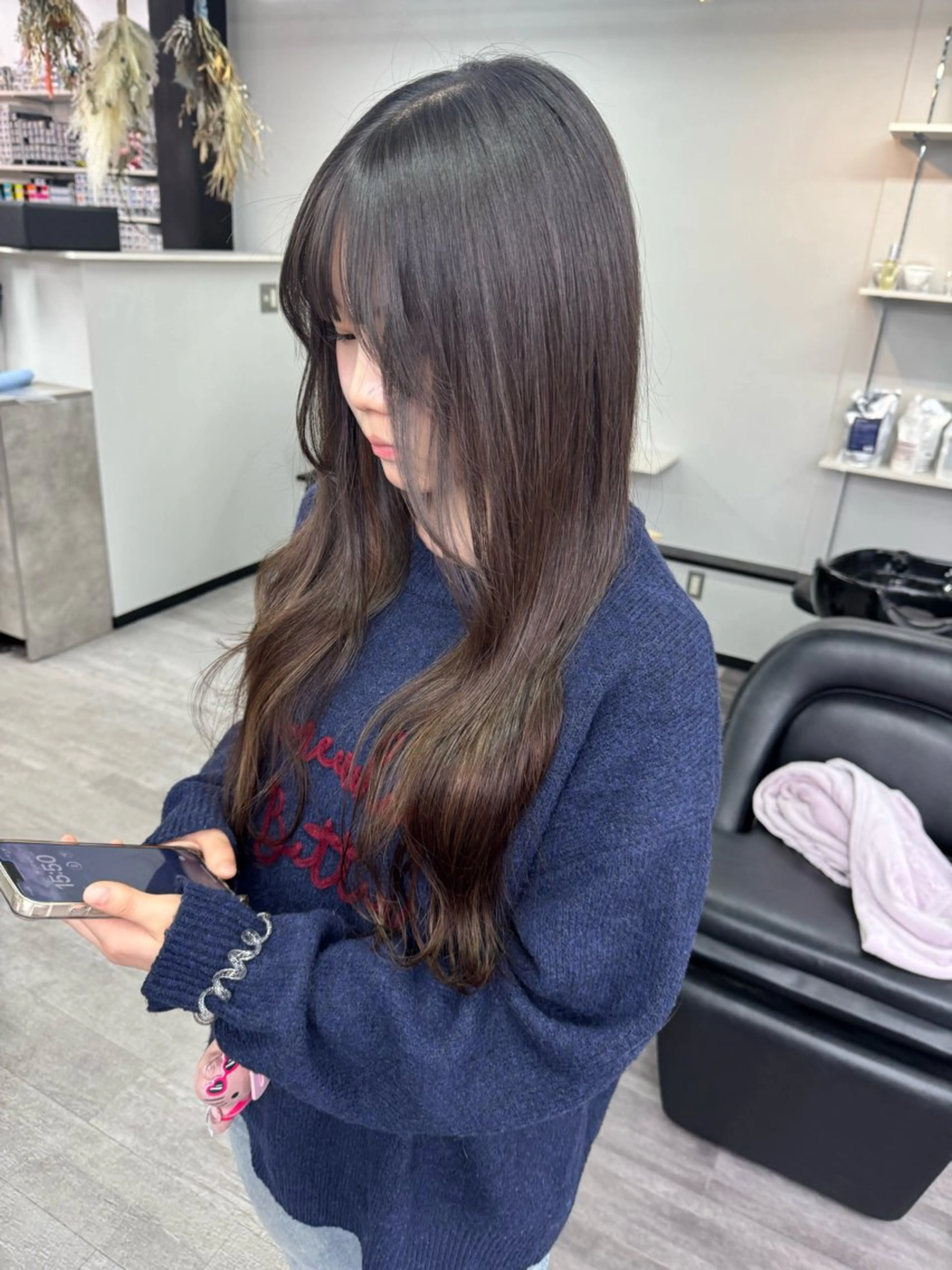 ロング カット エクステ 坂井 水菜美のヘアスタイル