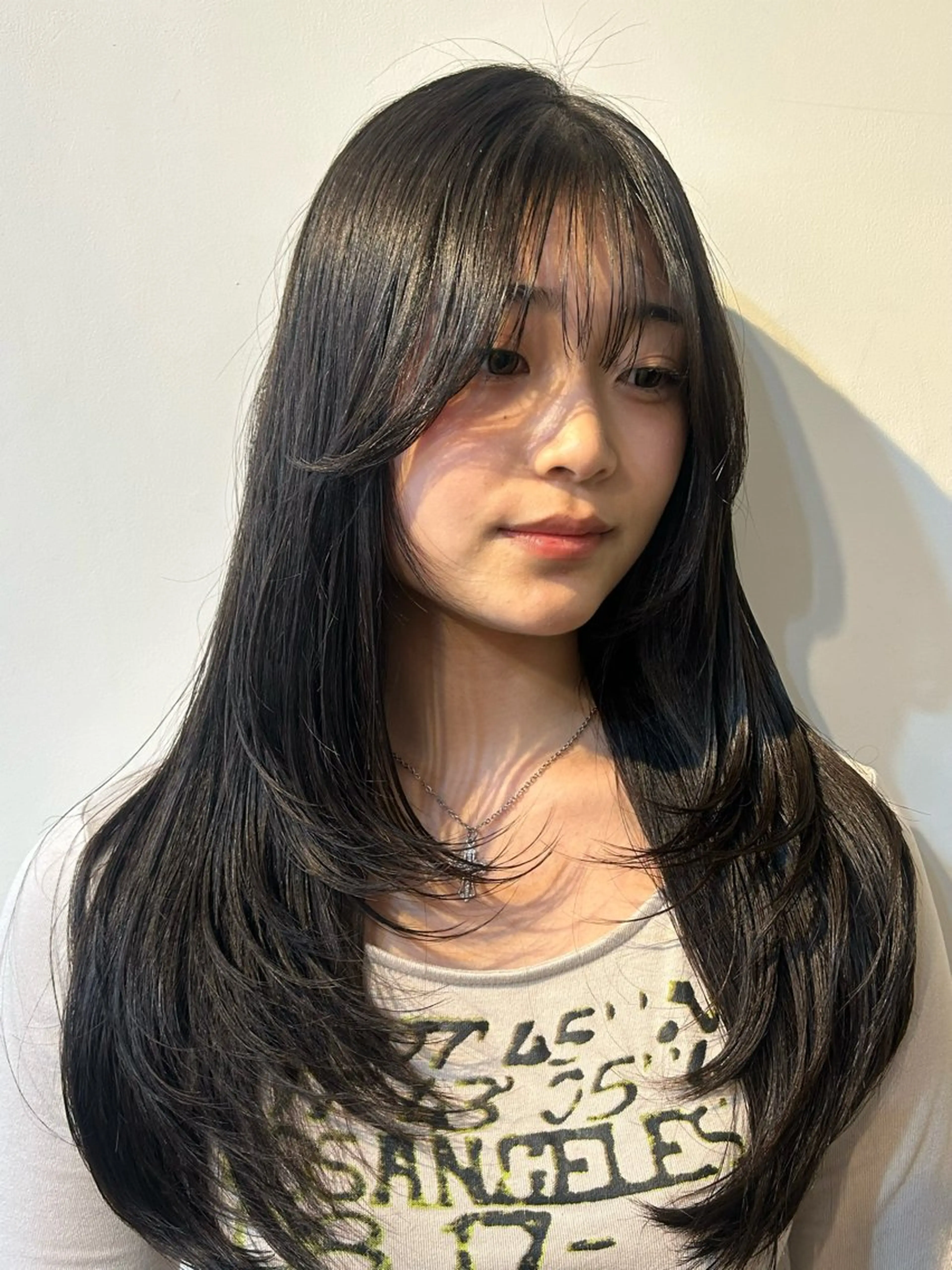 ロング カット 縮毛矯正 ✂韓国レイヤー 🦋みやび🪽のヘアスタイル