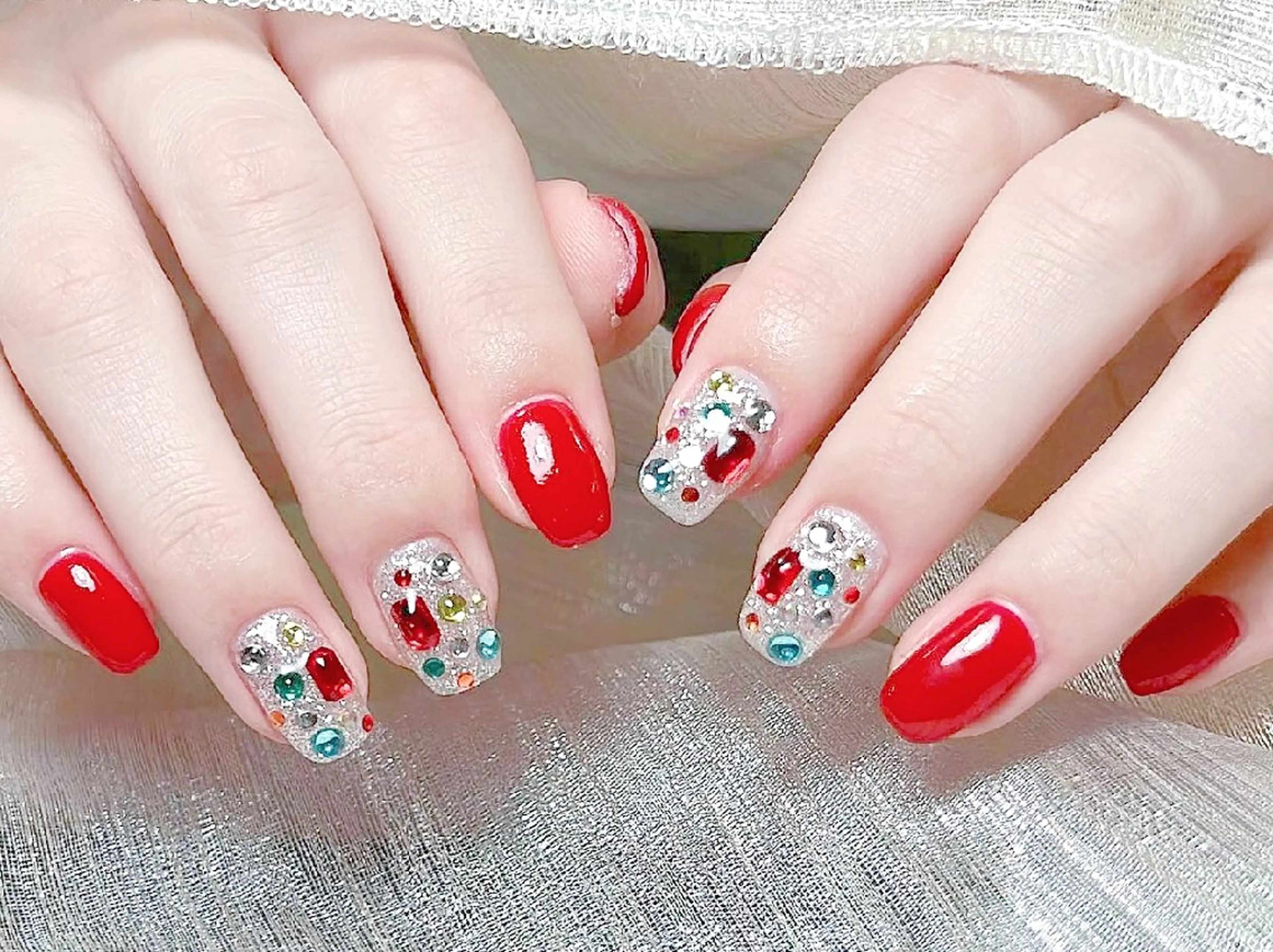 ネイル 長さ出し フレンチネイル グラデーション マグネットネイル マグネットフレンチ ハンドネイル ハンドケア リ サのネイルデザイン