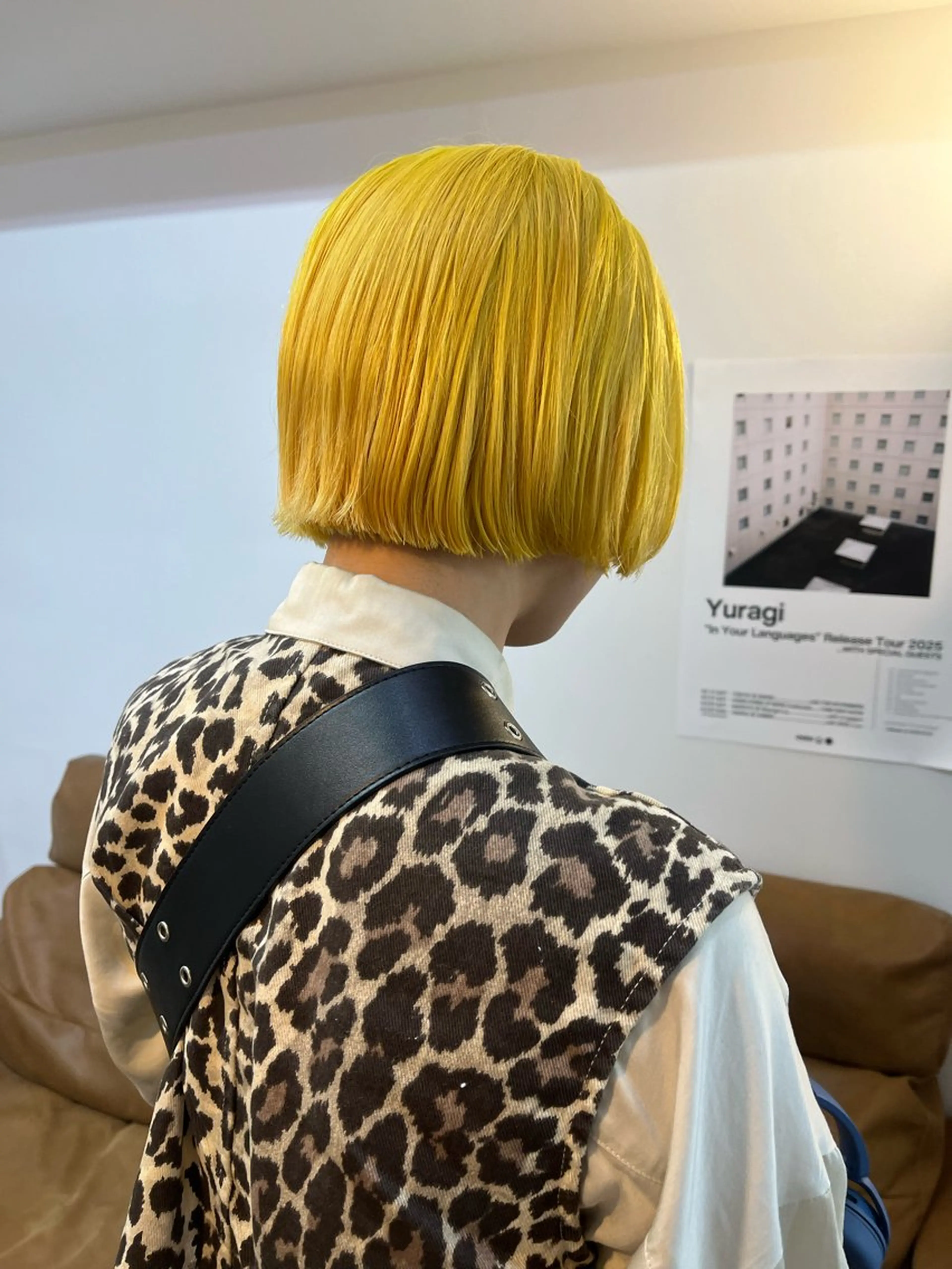 ショート カラー ブリーチ ハイトーンカラー イエローカラー カット ヘアカラー トリートメント ハイトーン/心斎橋/ honomiのヘアスタイル