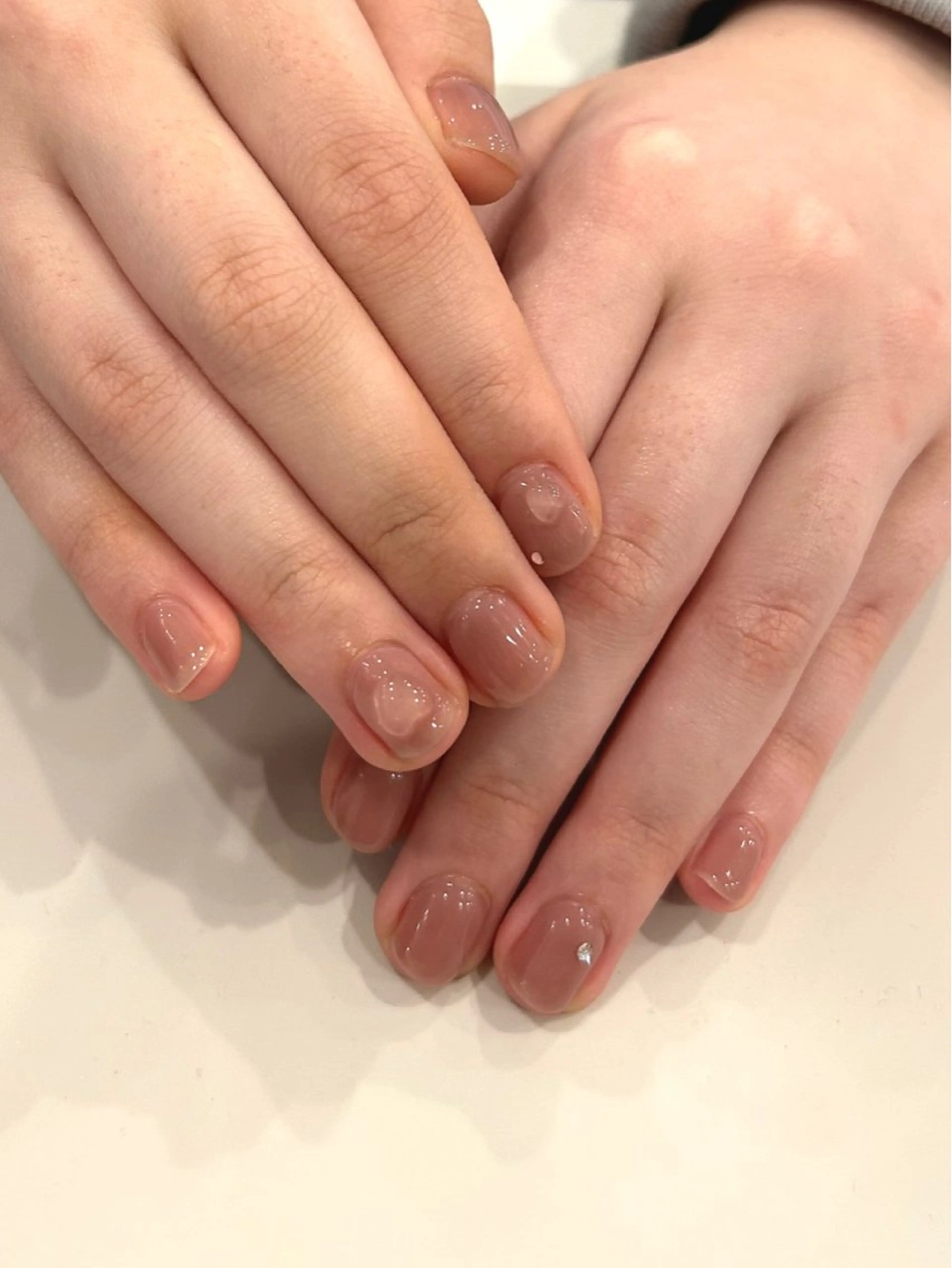 ネイル アートネイル ハート ストーンネイル 岡崎 佑香のネイルデザイン