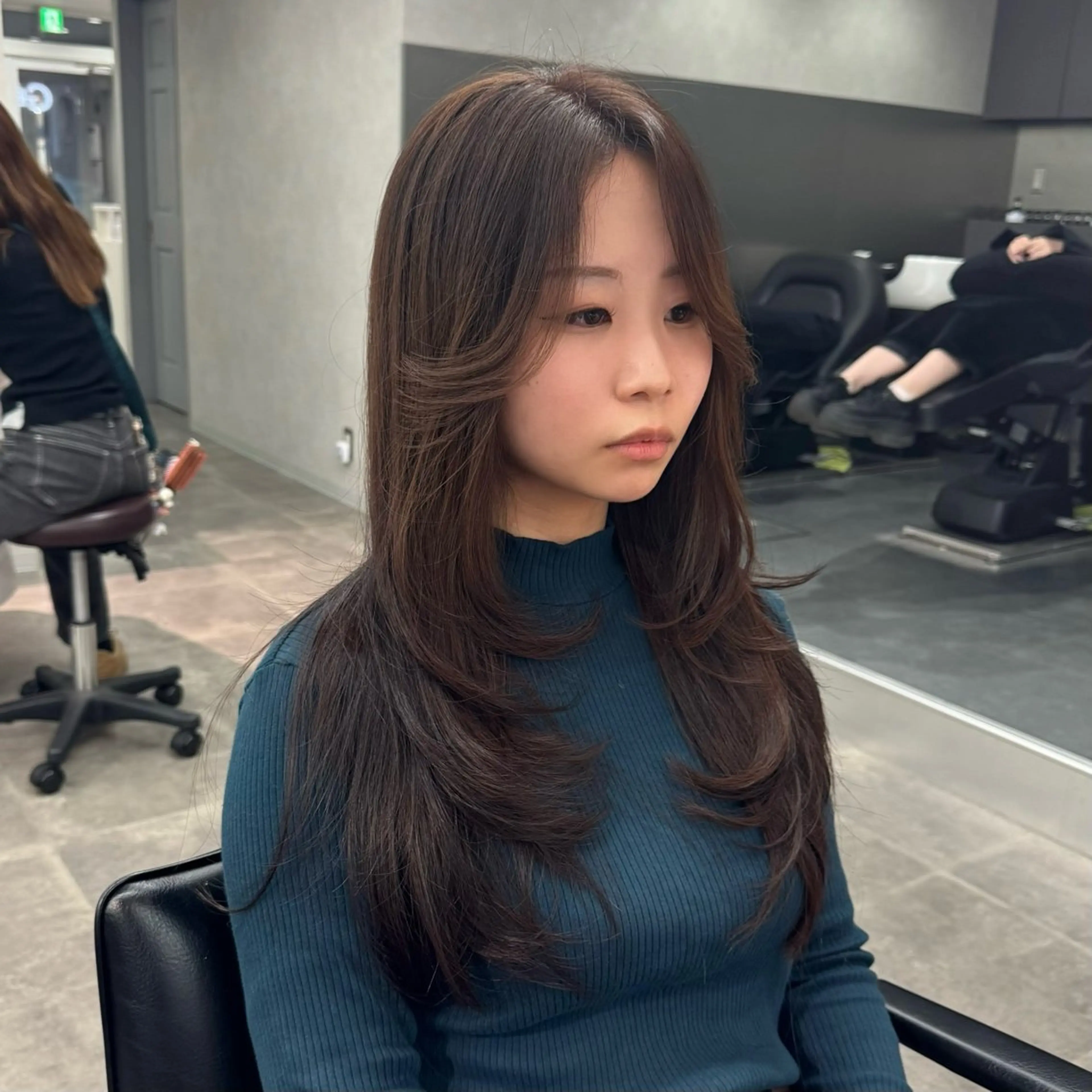 ロング カット ヘアカラー 韓国特化🇰🇷千葉 /レイヤーカット竜生のヘアスタイル