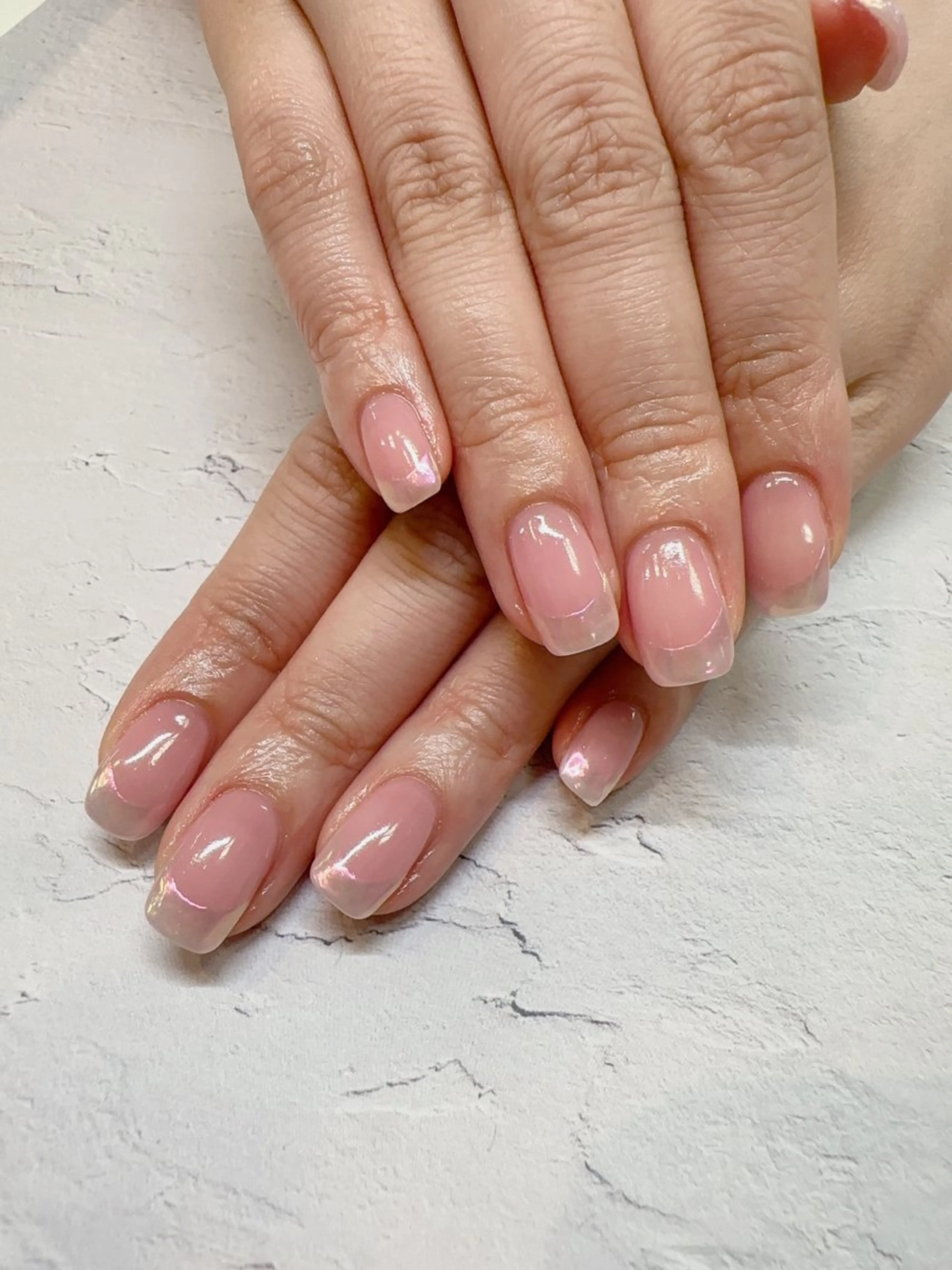 ネイル フレンチネイル ミラーネイル ハンドネイル nailist SATO【銀座】のネイルデザイン