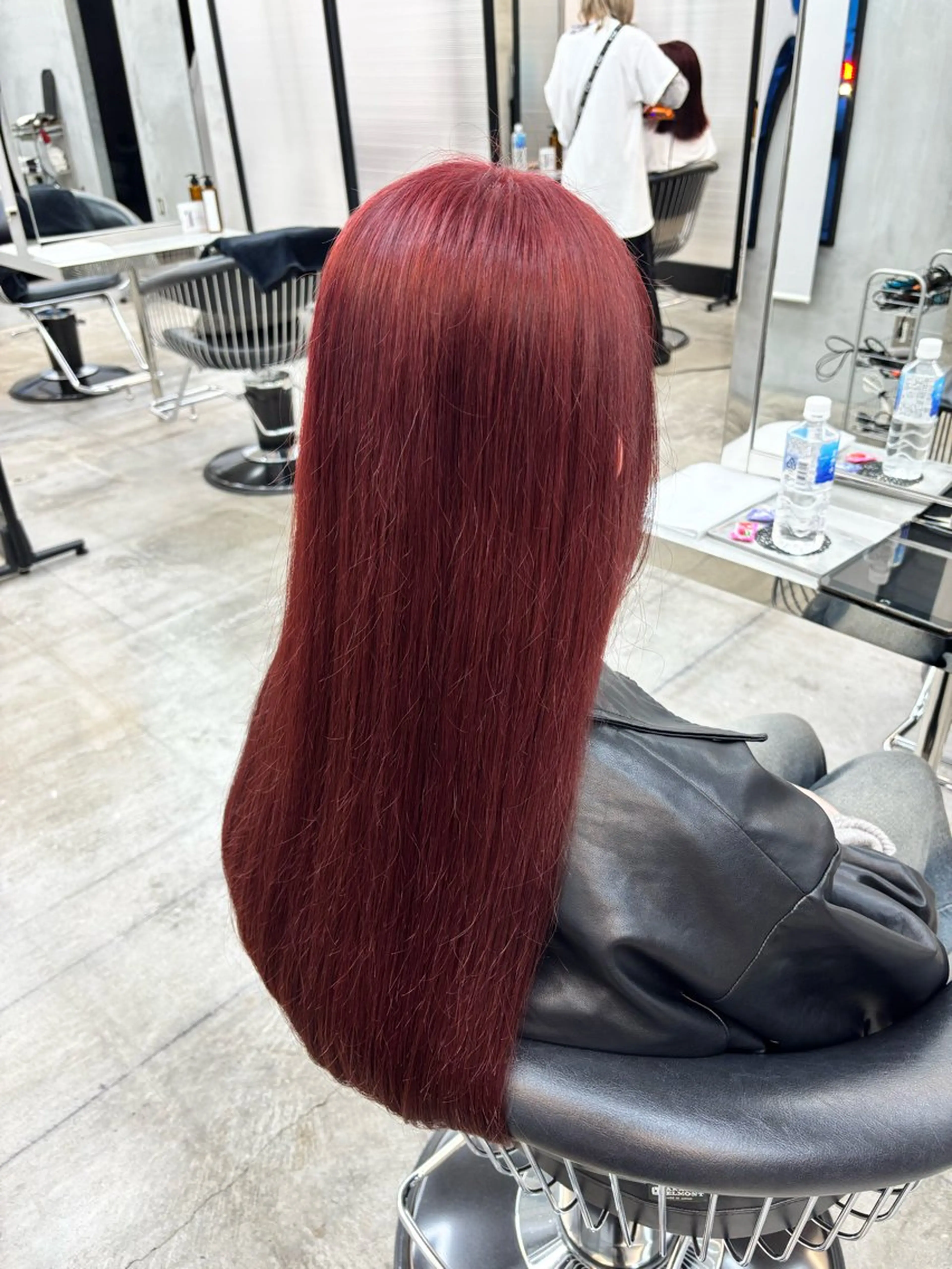 ロング カラー ダブルカラー レッドカラー 🌷艶感カラー🌷 富施　優花のヘアスタイル