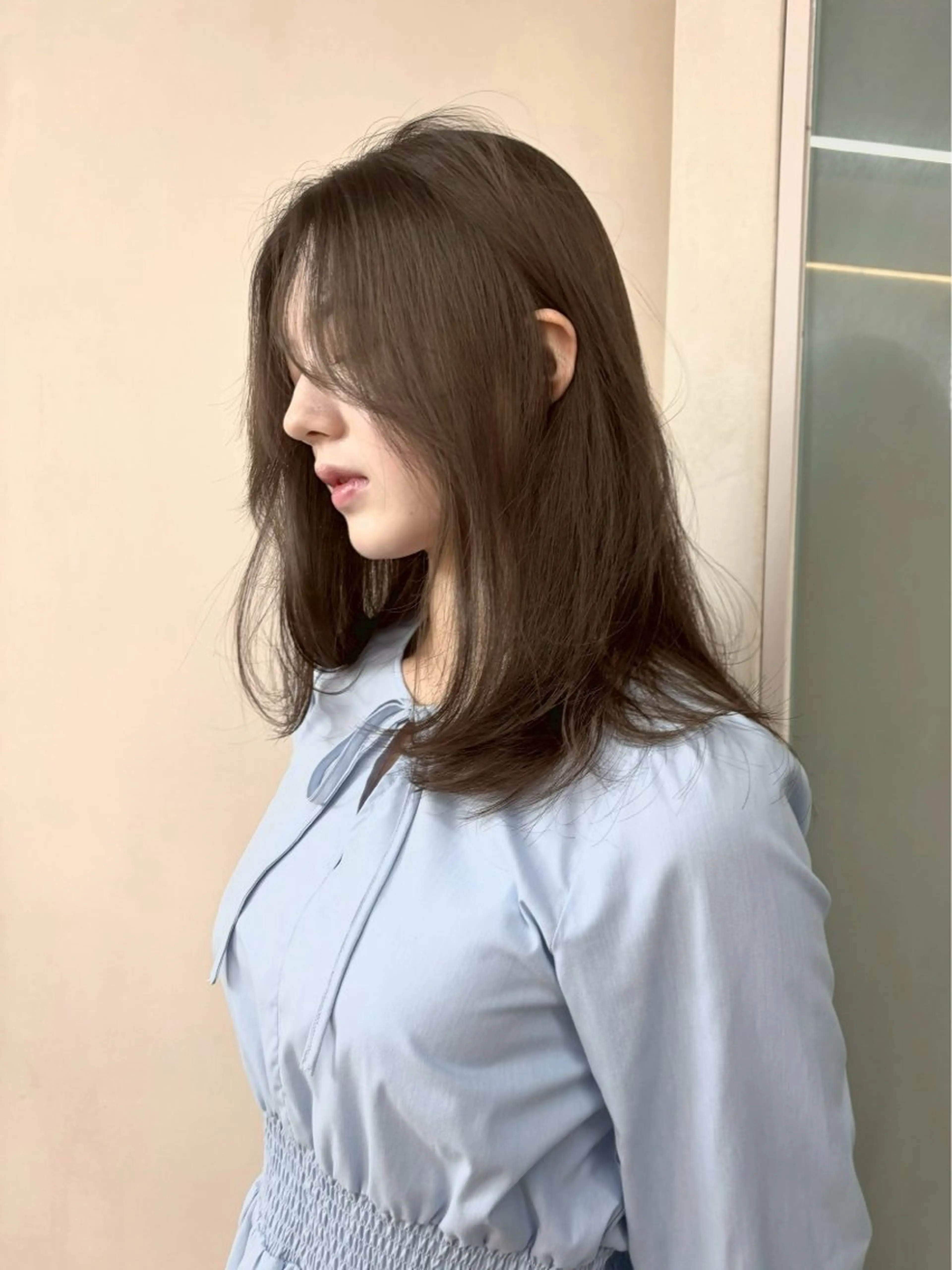 ミディアム 顔周りカット カット ヘアカラー トリートメント Ways TOKYOのヘアスタイル