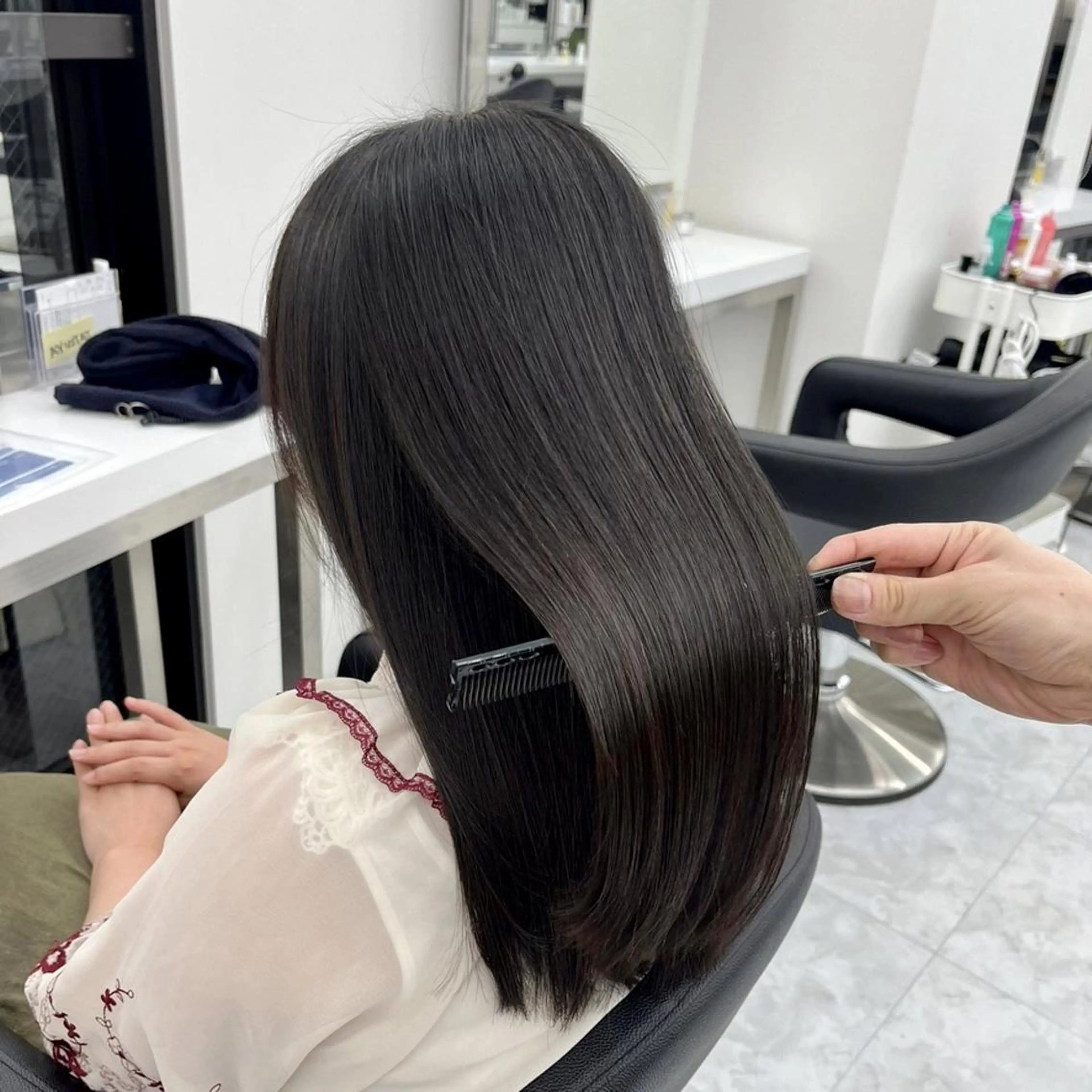 カラー トリートメント ヘッドスパ ヘアセット 透明感スタイル 💖ブリーチなしのヘアスタイル