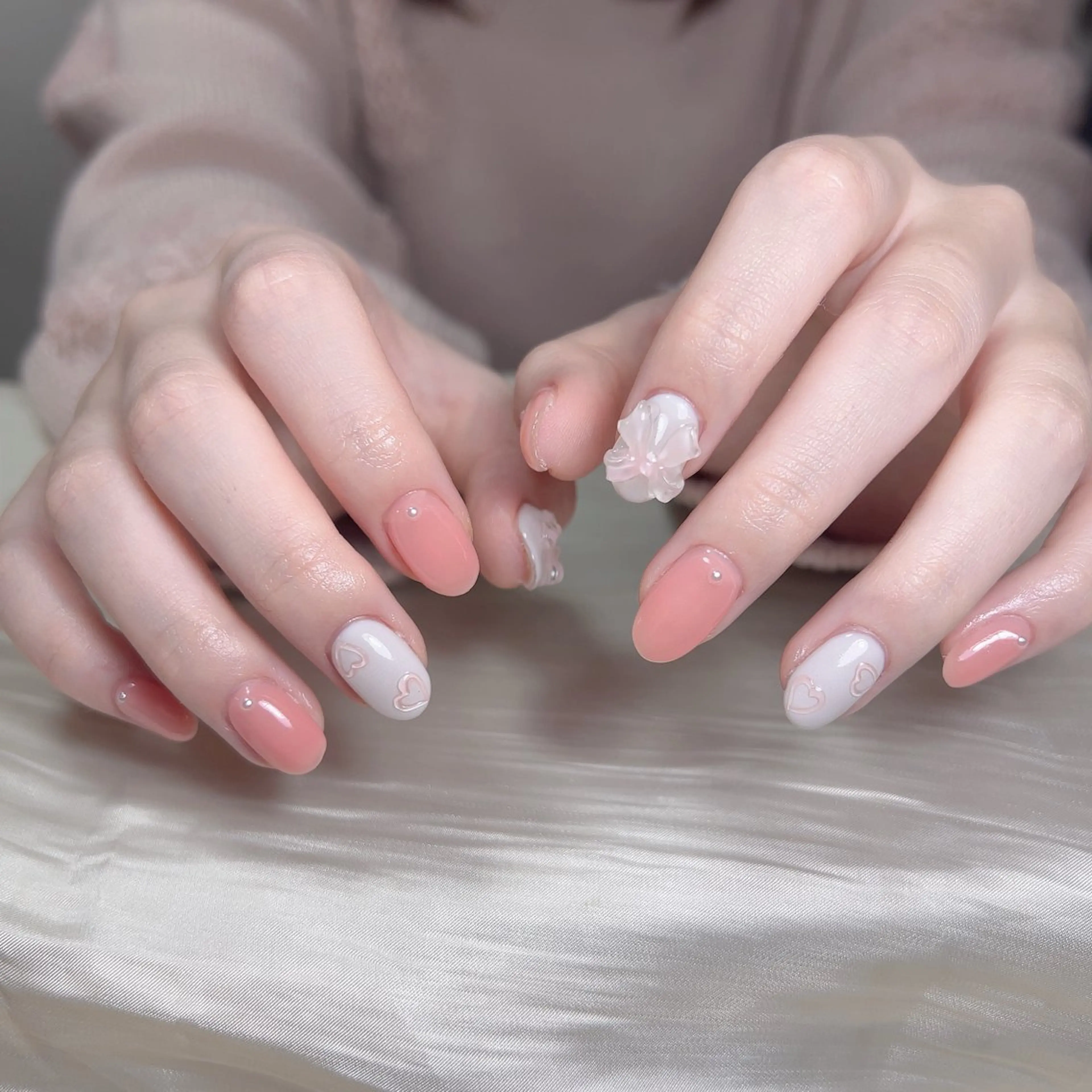 ネイル ハンドネイル ハンドケア 🎀Pink ピンク🎀のネイルデザイン