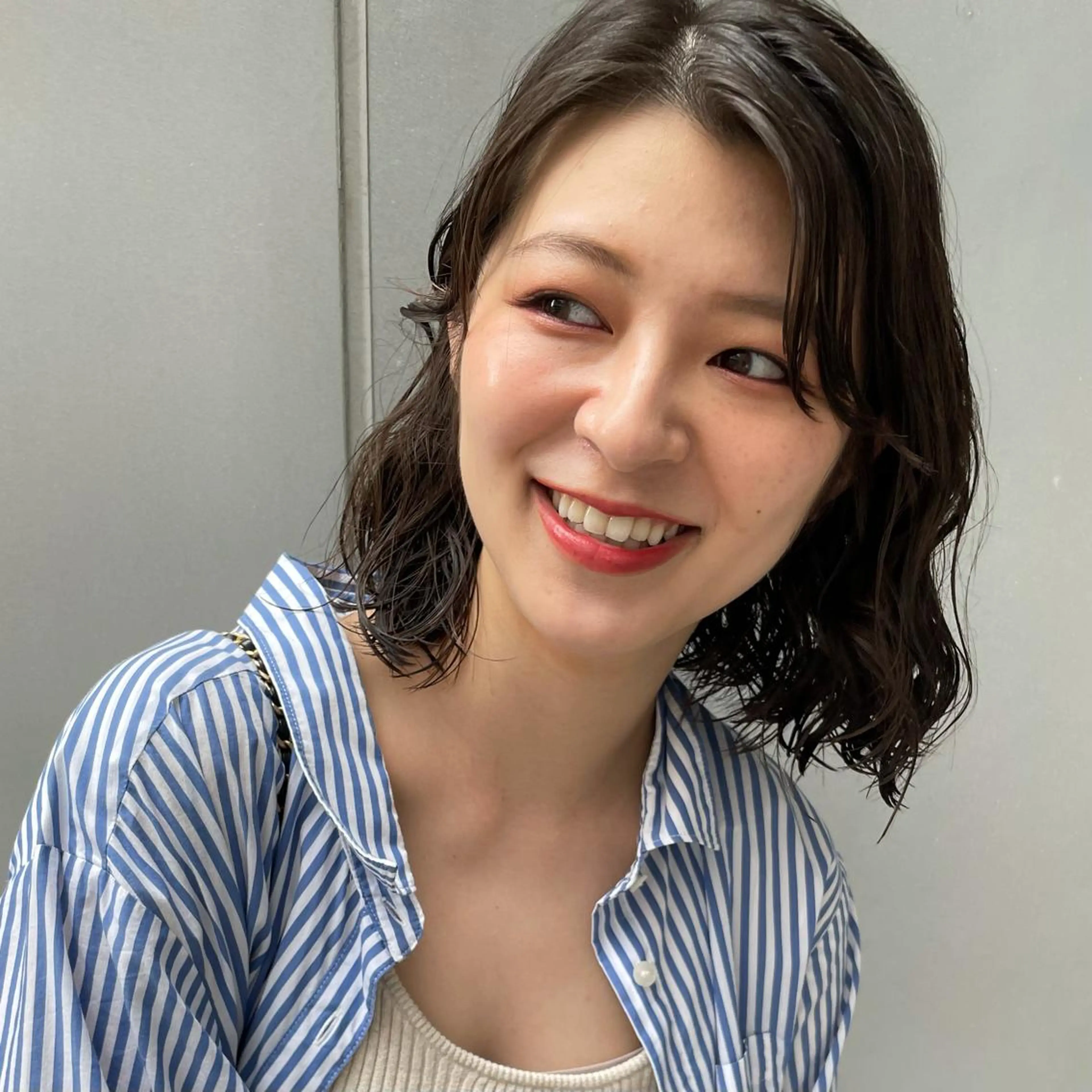 ミディアム カラー キッズ ネイル カット パーマ トリートメント オトナヘア🌸 harukaのヘアスタイル