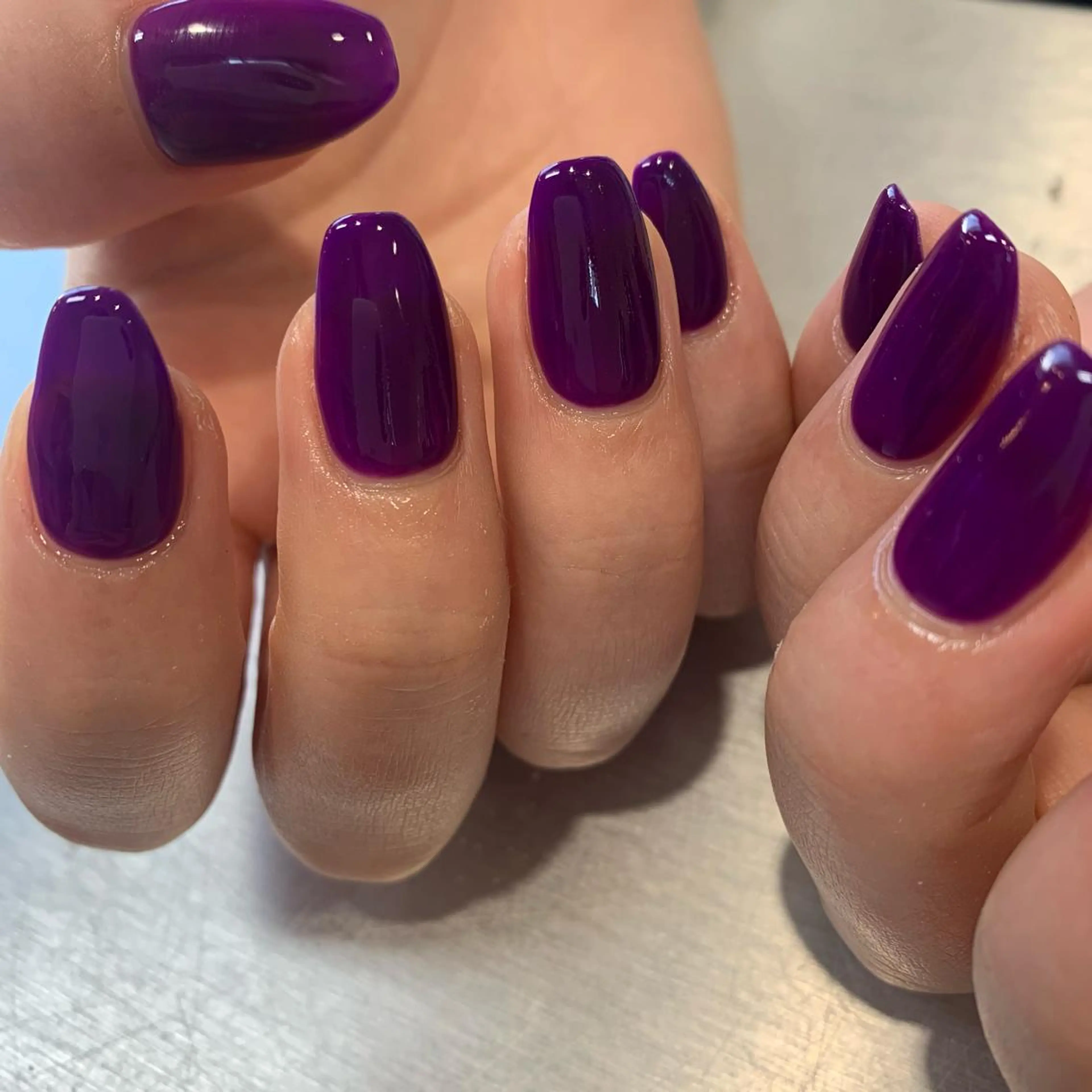 ネイル パープル 佐藤 穂乃香のネイルデザイン