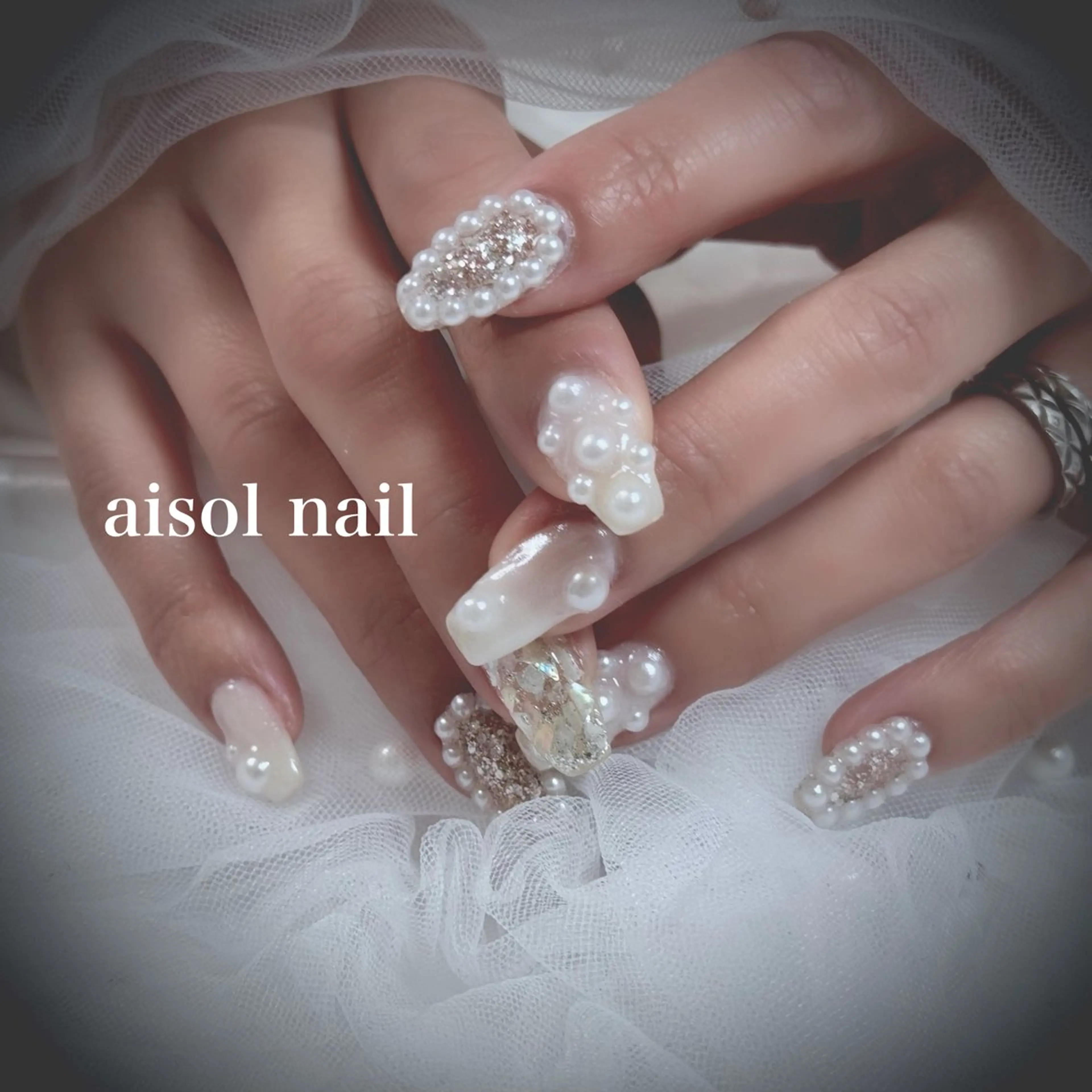 ネイル 入学式 卒業式 ハンドネイル Aisol nail salonのネイルデザイン