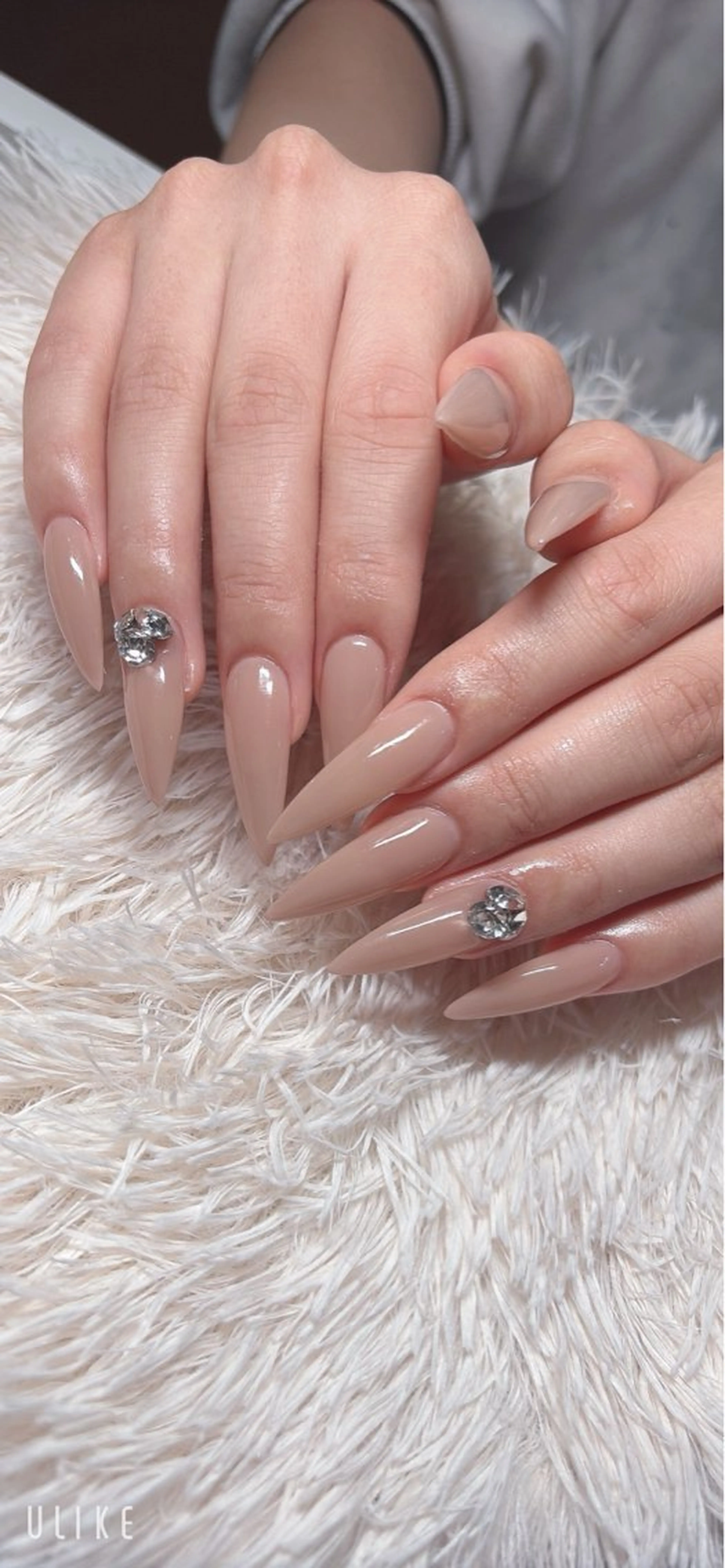 大人気💗早くて綺麗❣️スカルプ長さだしワンカラー🦋自然なお爪​〜​ロング好きギャルさんも大歓迎💜の写真