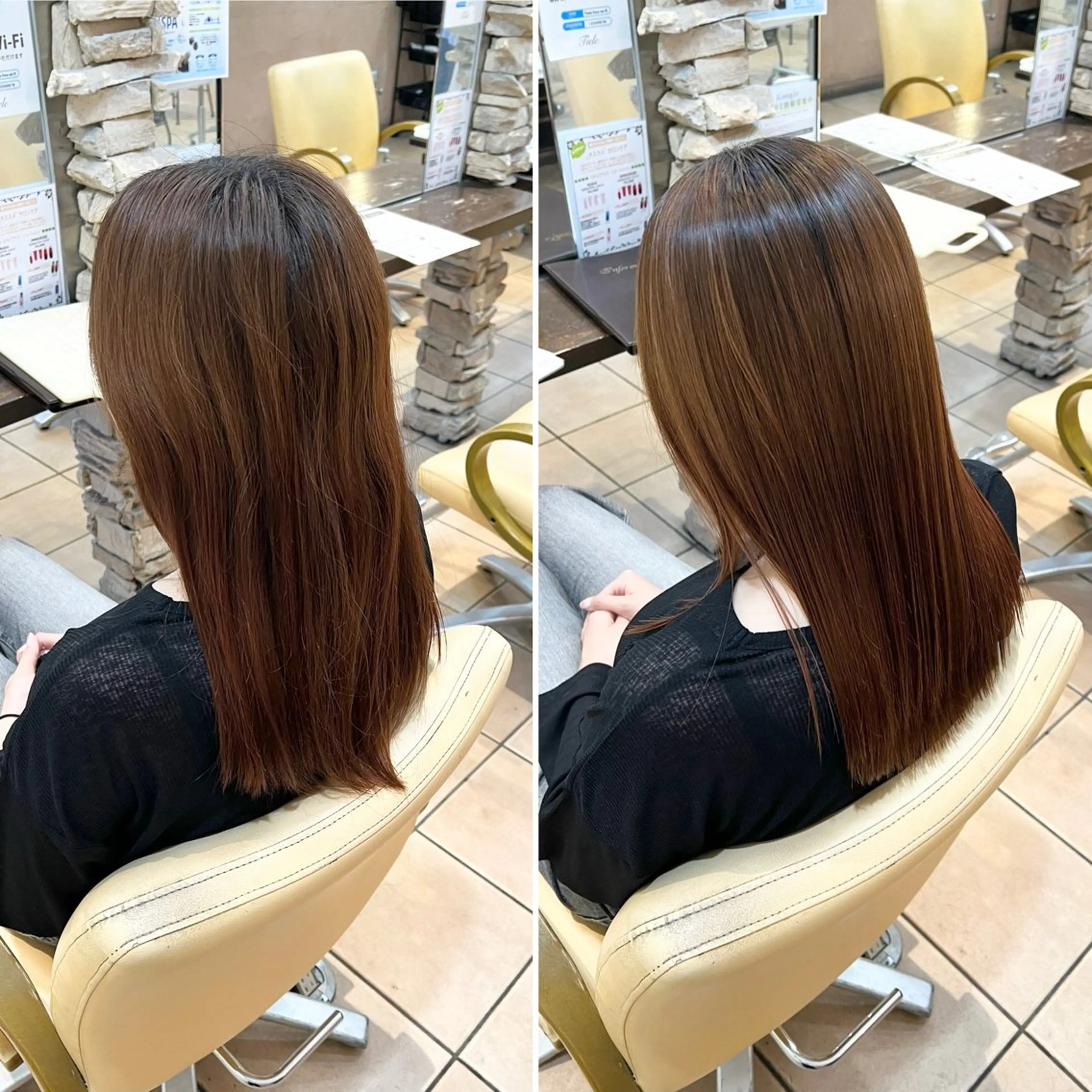 ロング 酸性ストレート 縮毛矯正 地毛風ストレート ⚡️下ノ村柊斗⚡️のヘアスタイル