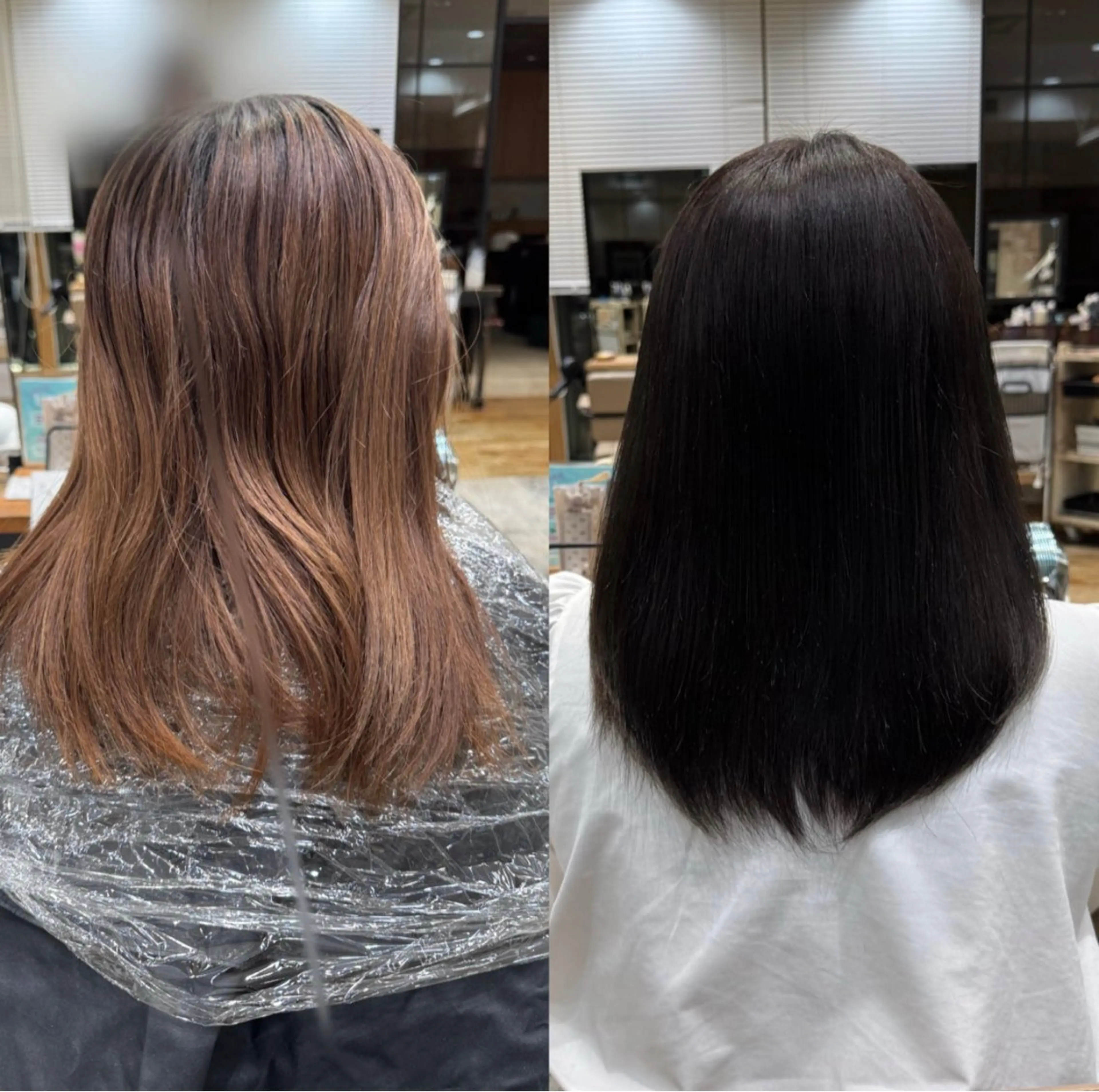 セミロング カラー セミロングパーマ ベージュカラー ブラウンカラー ブラウンベージュ グレージュ ヘアカラー 新宿透明感カラー 髪質改善/吉川怜奈のヘアスタイル