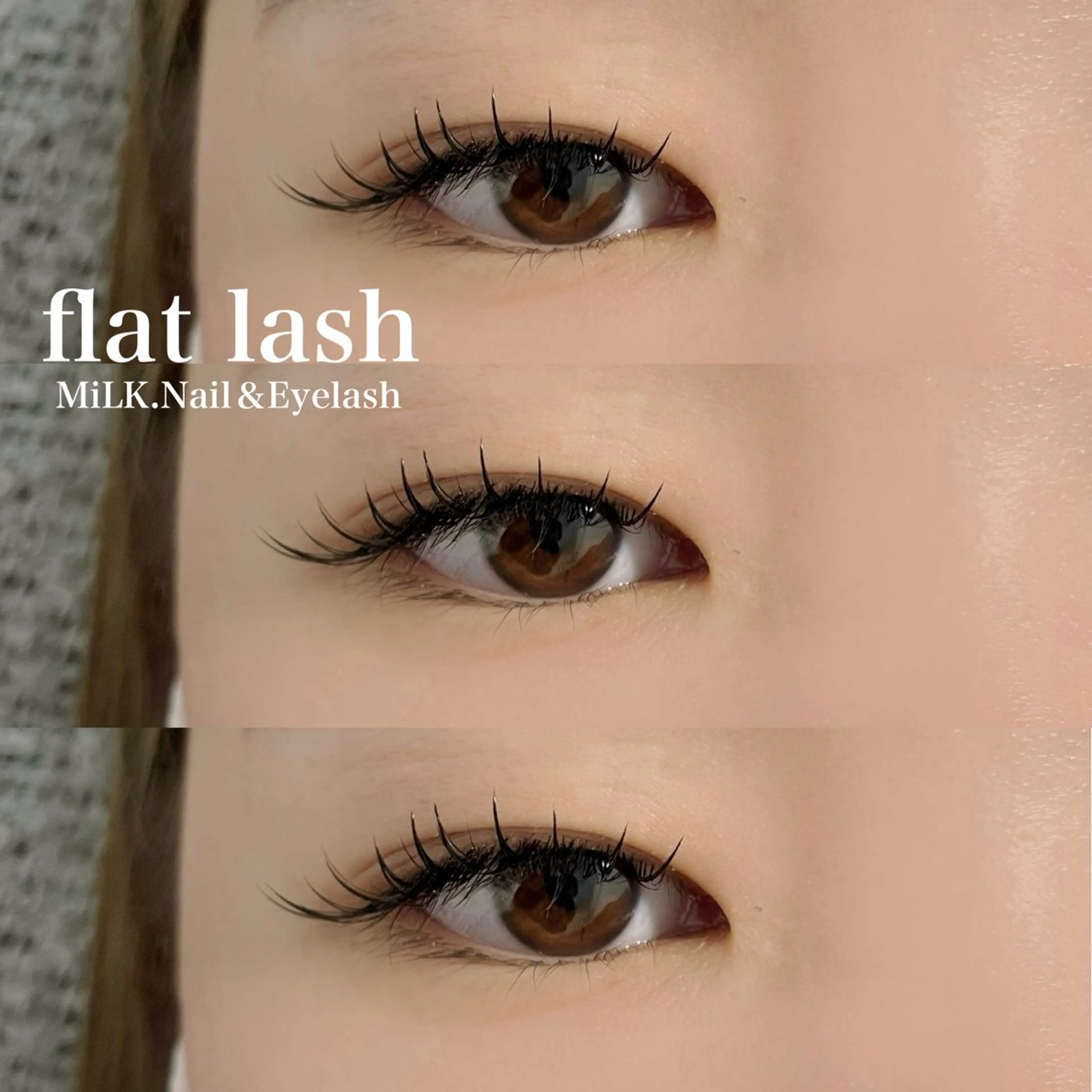 マツエク・マツパ フラットラッシュ MiLK.   Nail&Eyelash所属・MiLK. wakaのマツエク・マツパデザイン